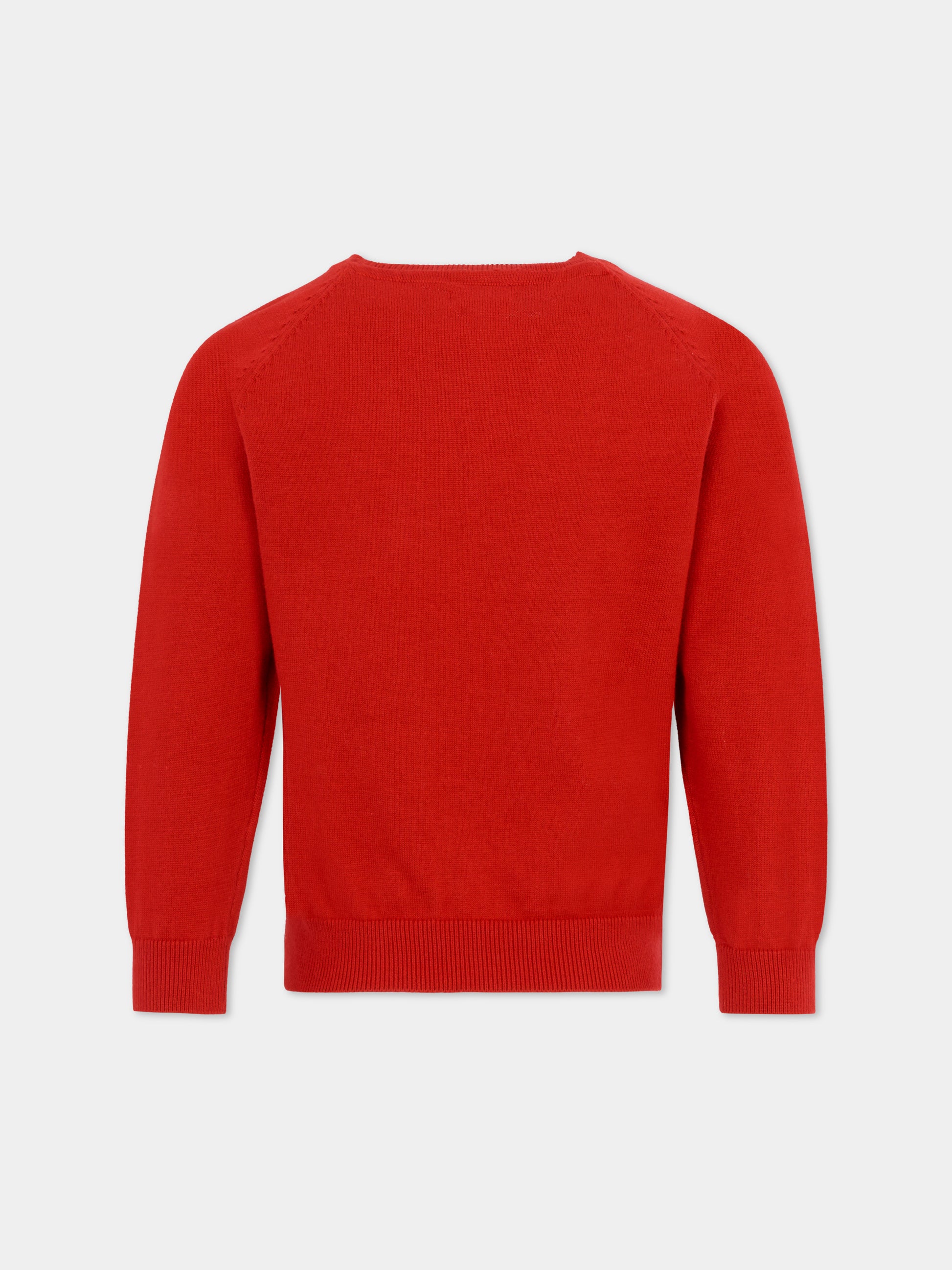 Maglione rosso per bambino con logo,Mayoral,323 015