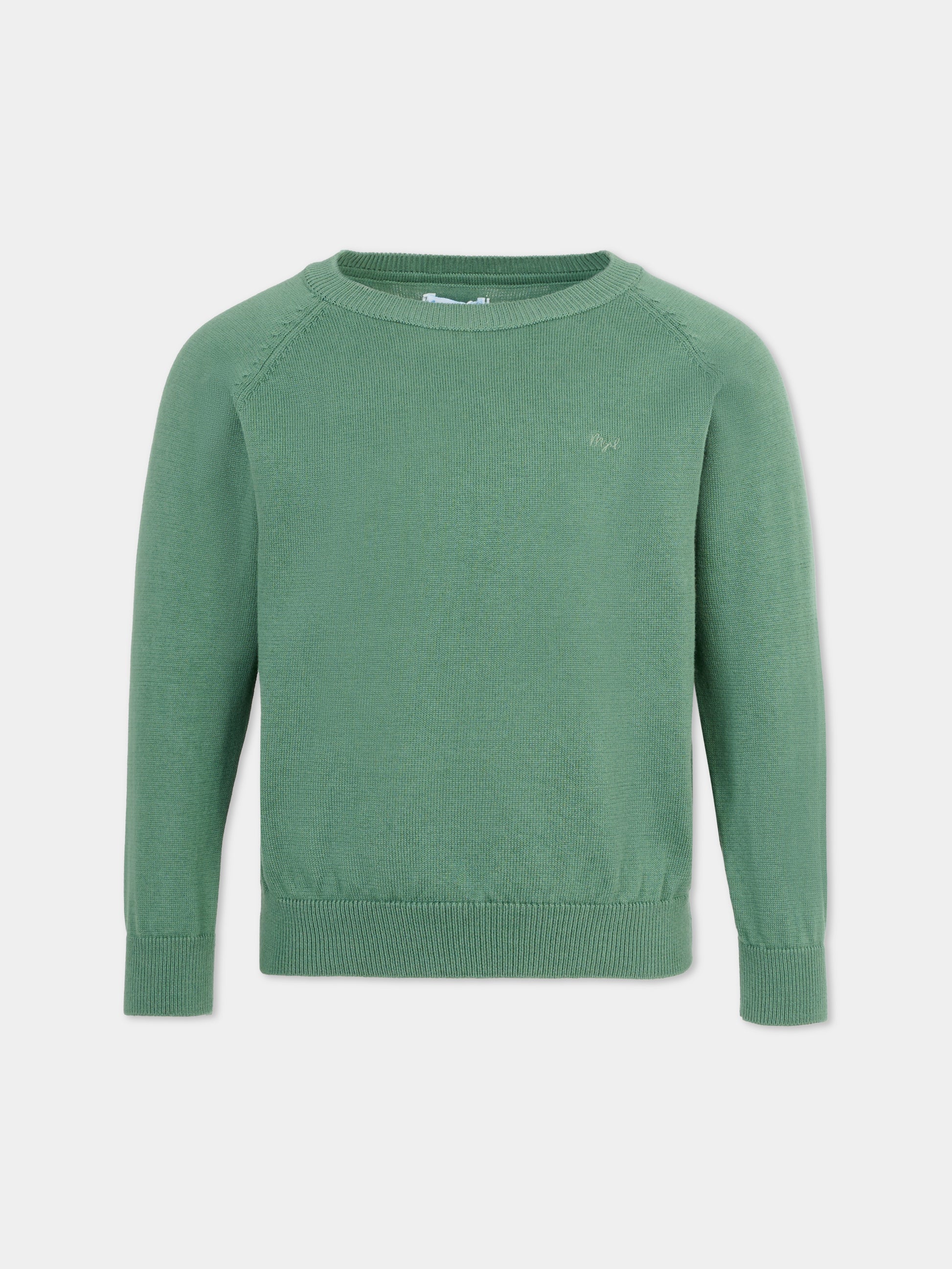 Maglione verde per bambino con logo,Mayoral,323 014