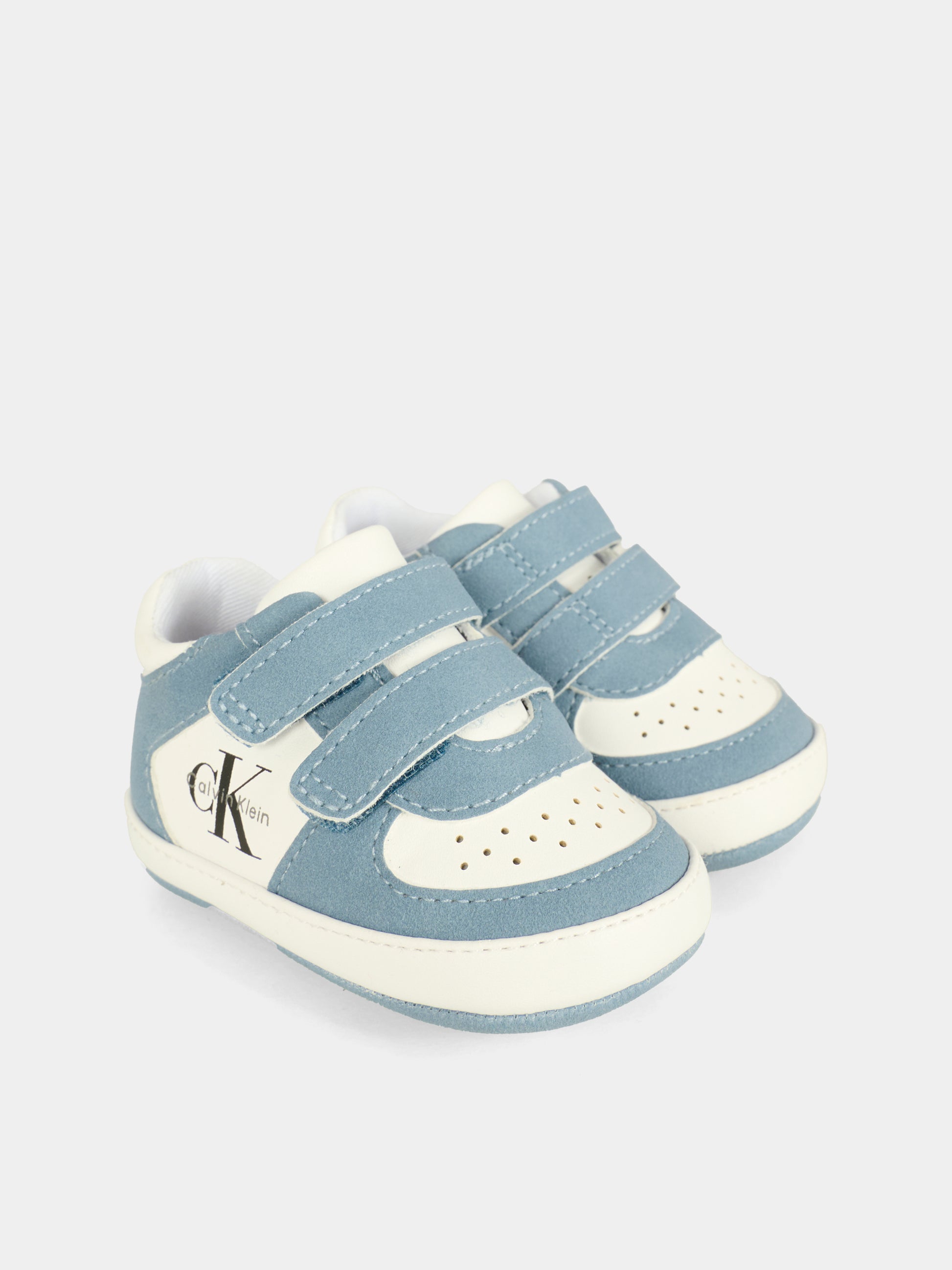 Sneakers blu per neonato con logo,Calvin Klein Kids,V0B9 83146 1755A357