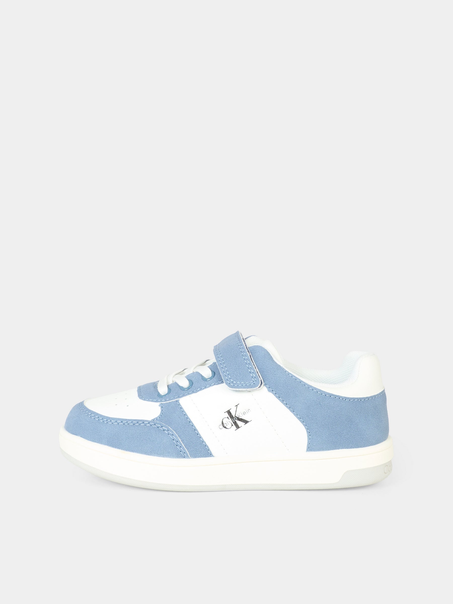 Sneakers bianche e azzurre per bambino con logo,Calvin Klein Kids,V1X9 83149 1269A357