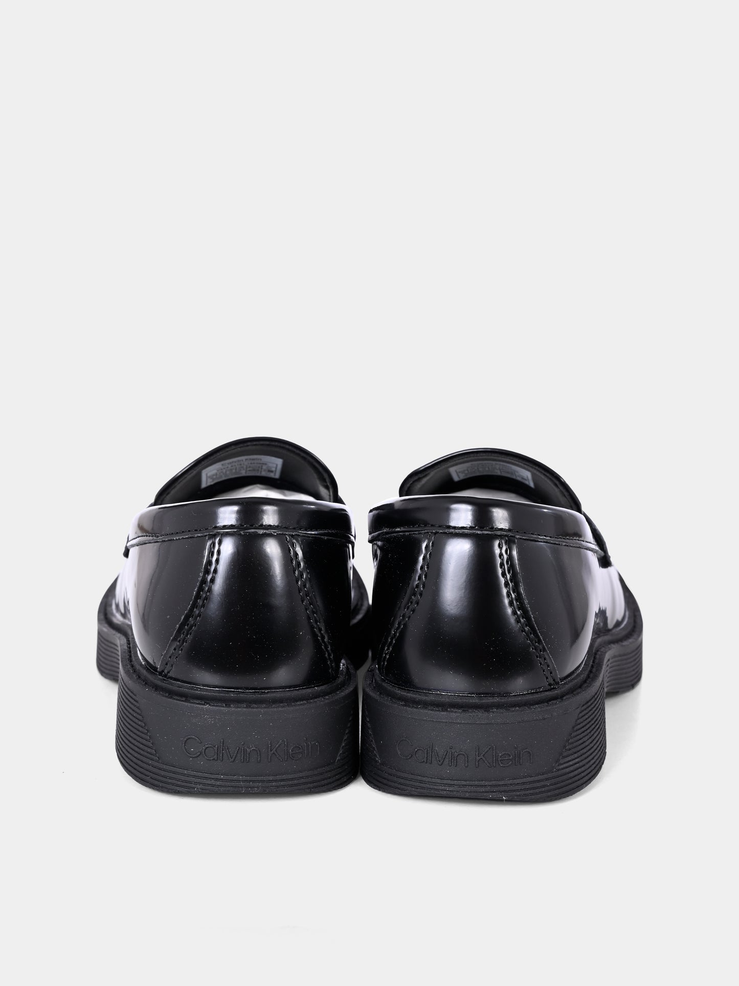 Mocassini neri per bambini con logo,Calvin Klein Kids,V3X4 83181 1453999