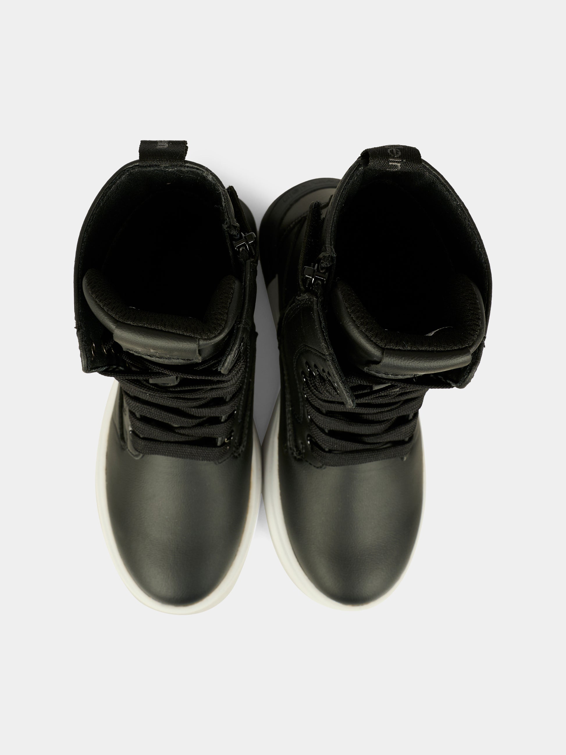 Stivali neri per bambini con logo,Calvin Klein Kids,V3X5 83168 1355999