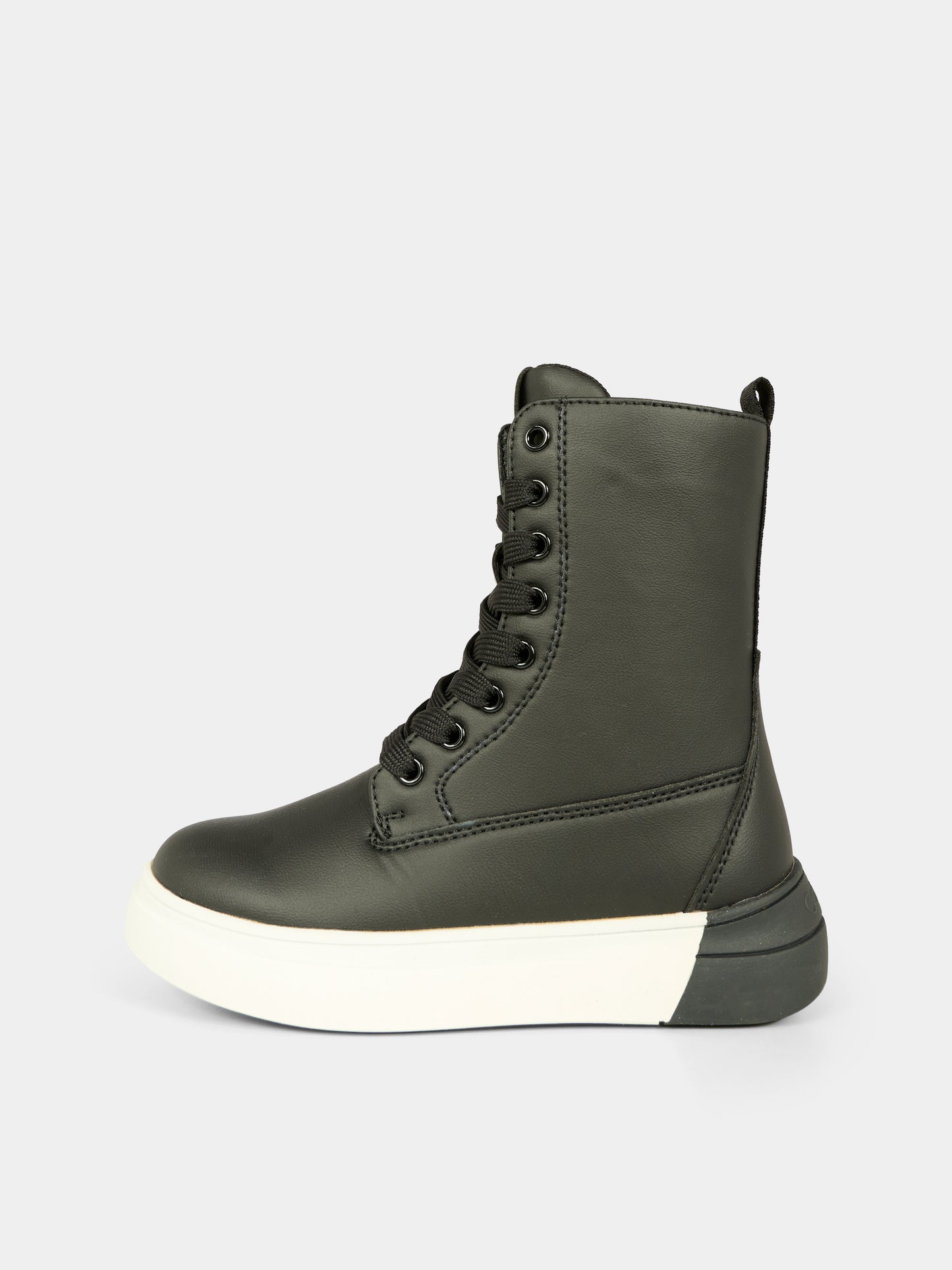 Stivali neri per bambini con logo,Calvin Klein Kids,V3X5 83168 1355999