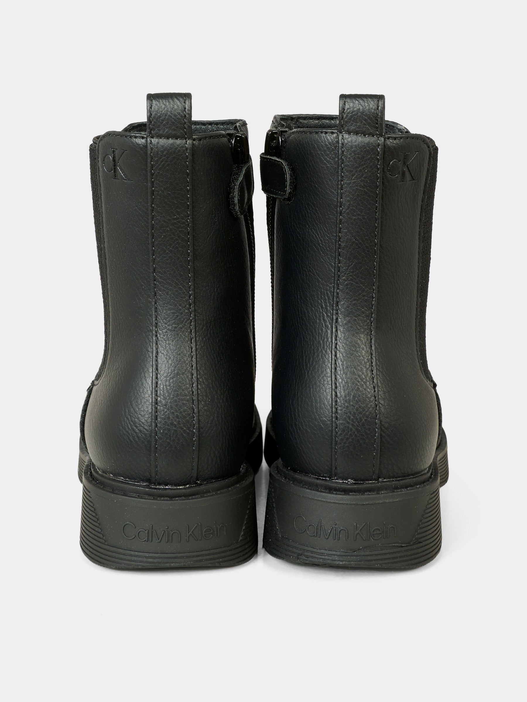 Stivali neri per bambini con logo,Calvin Klein Kids,V3X5 83184 1355999