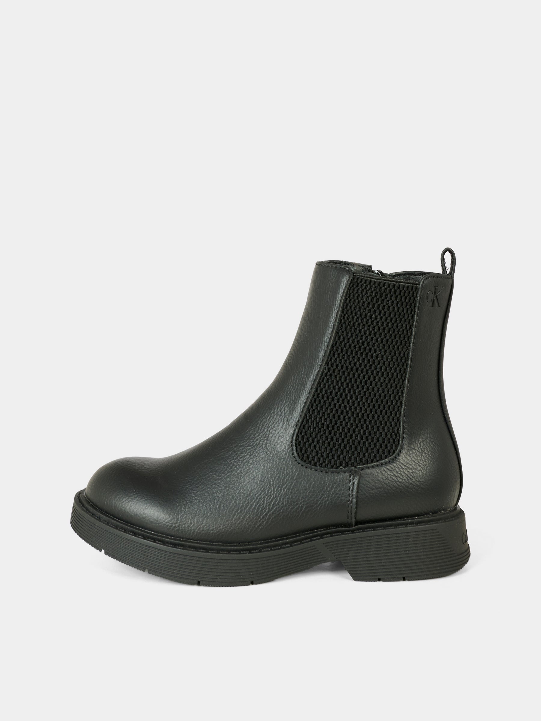 Stivali neri per bambini con logo,Calvin Klein Kids,V3X5 83184 1355999