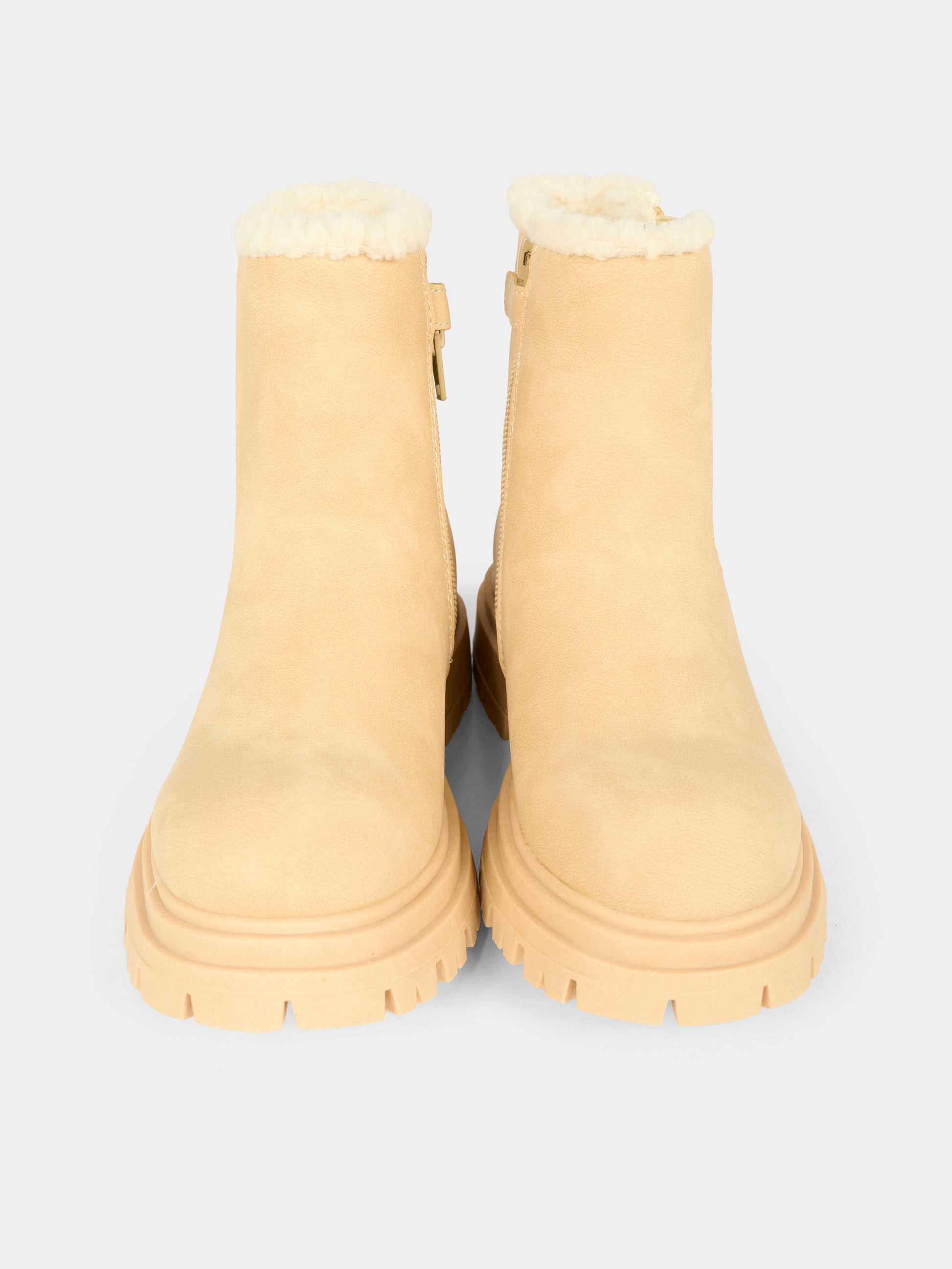 Stivaletti beige per bambina con logo,Calvin Klein Kids,V3A5 83126 0315500