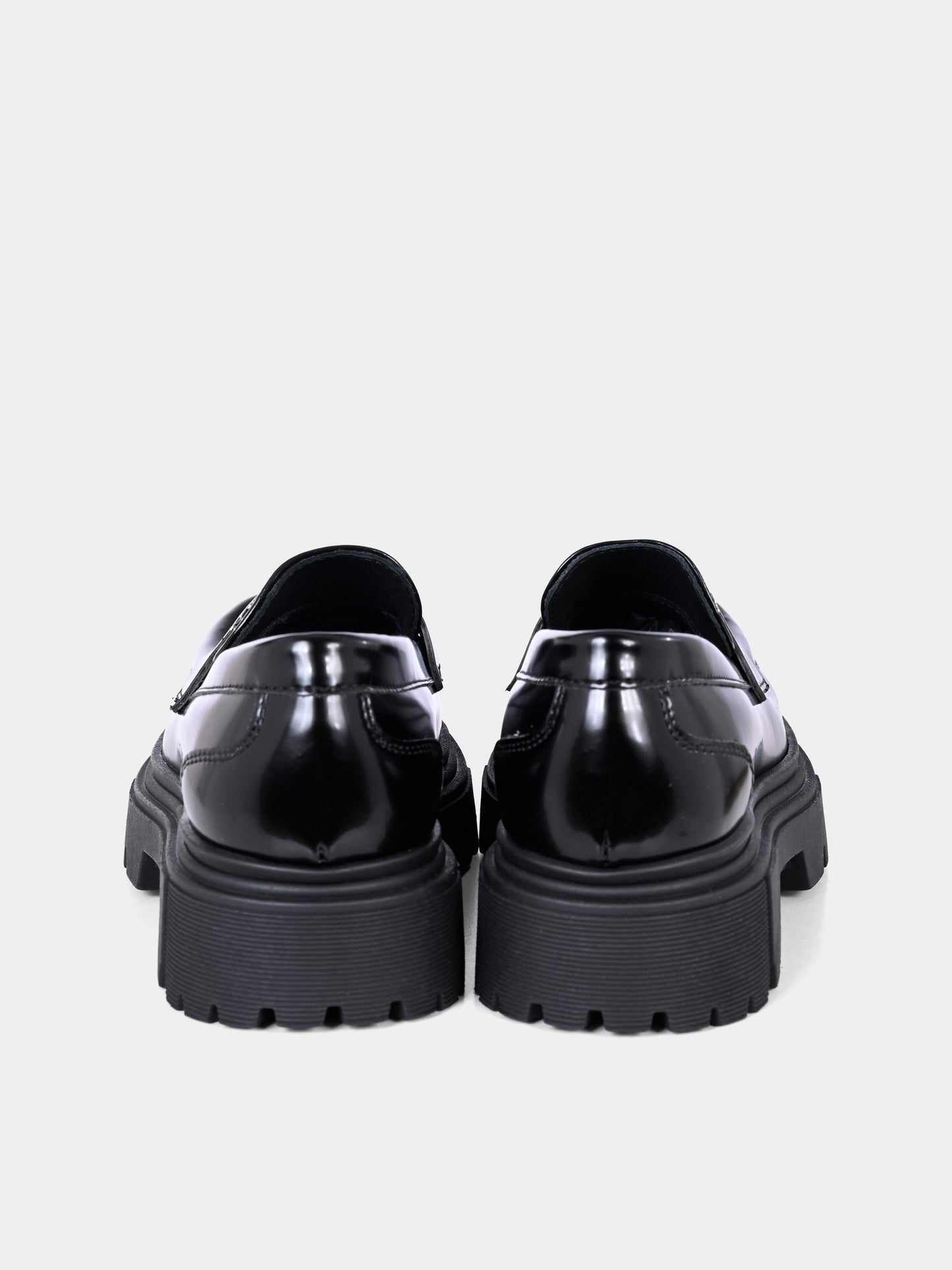 Mocassini neri per bambina con logo,Calvin Klein Kids,V4A4 83130 1453999