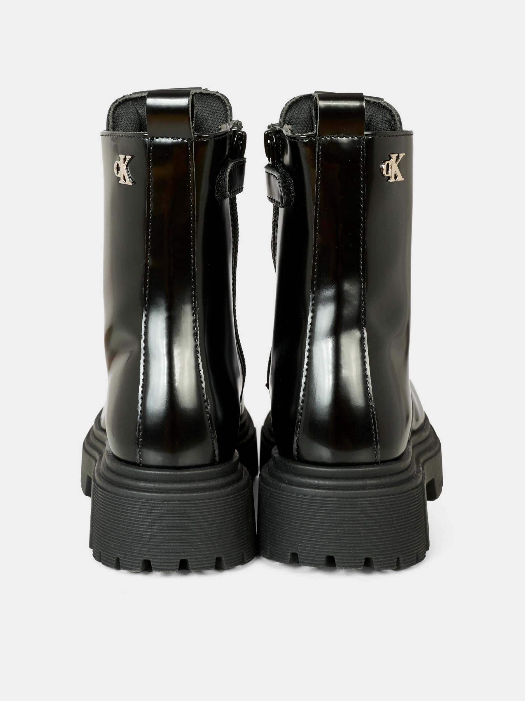 Anfibi nero per bambini con logo,Calvin Klein Kids,V4A5 83132 1453999