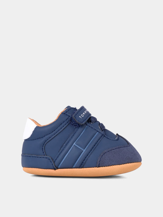 Sneakers blu per neonato con logo,Tommy Hilfiger Junior,T0B9 34055 1269A474