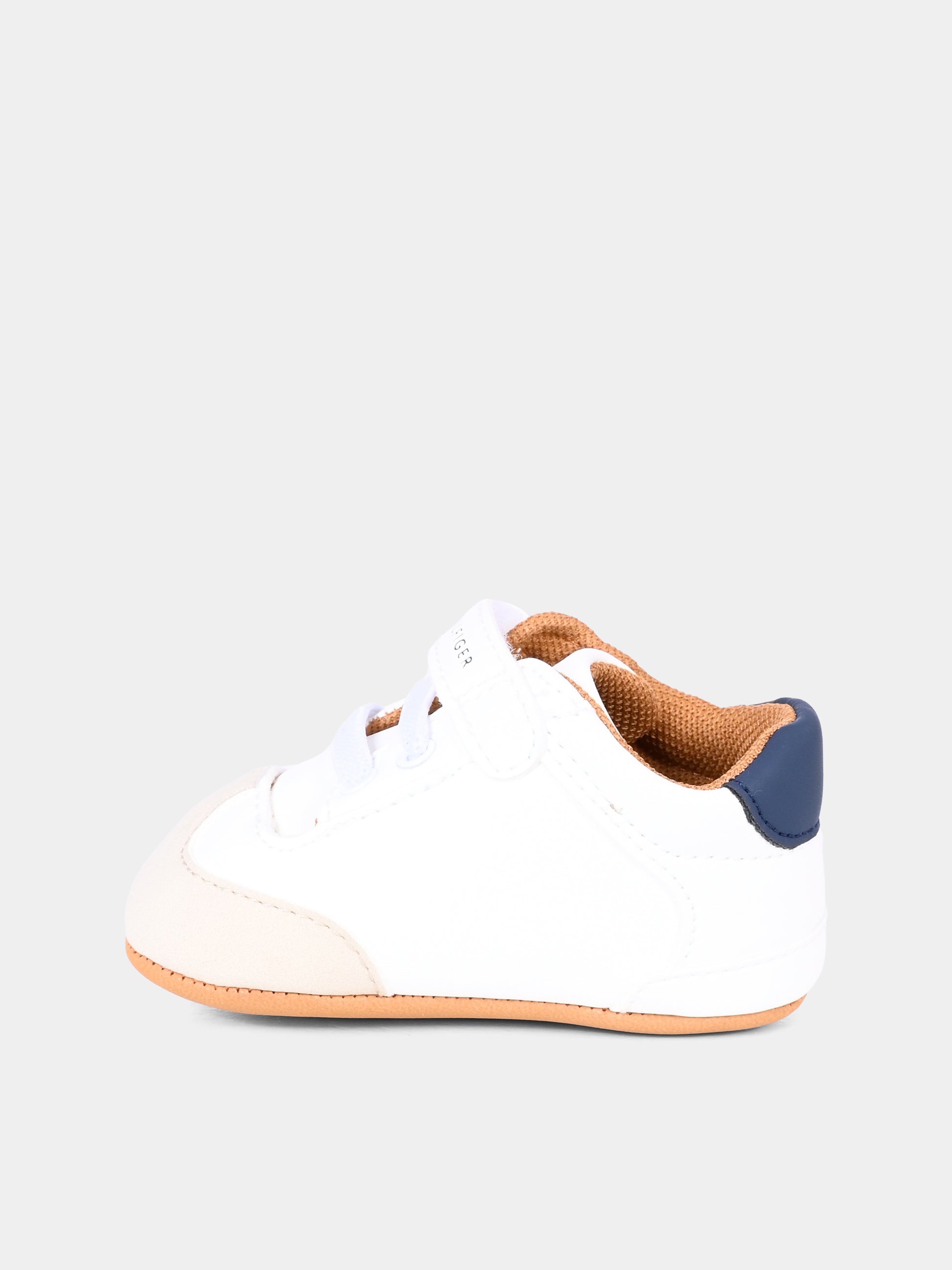 Sneakers beige per neonato con logo,Tommy Hilfiger Junior,T0B9 34055 1269B058