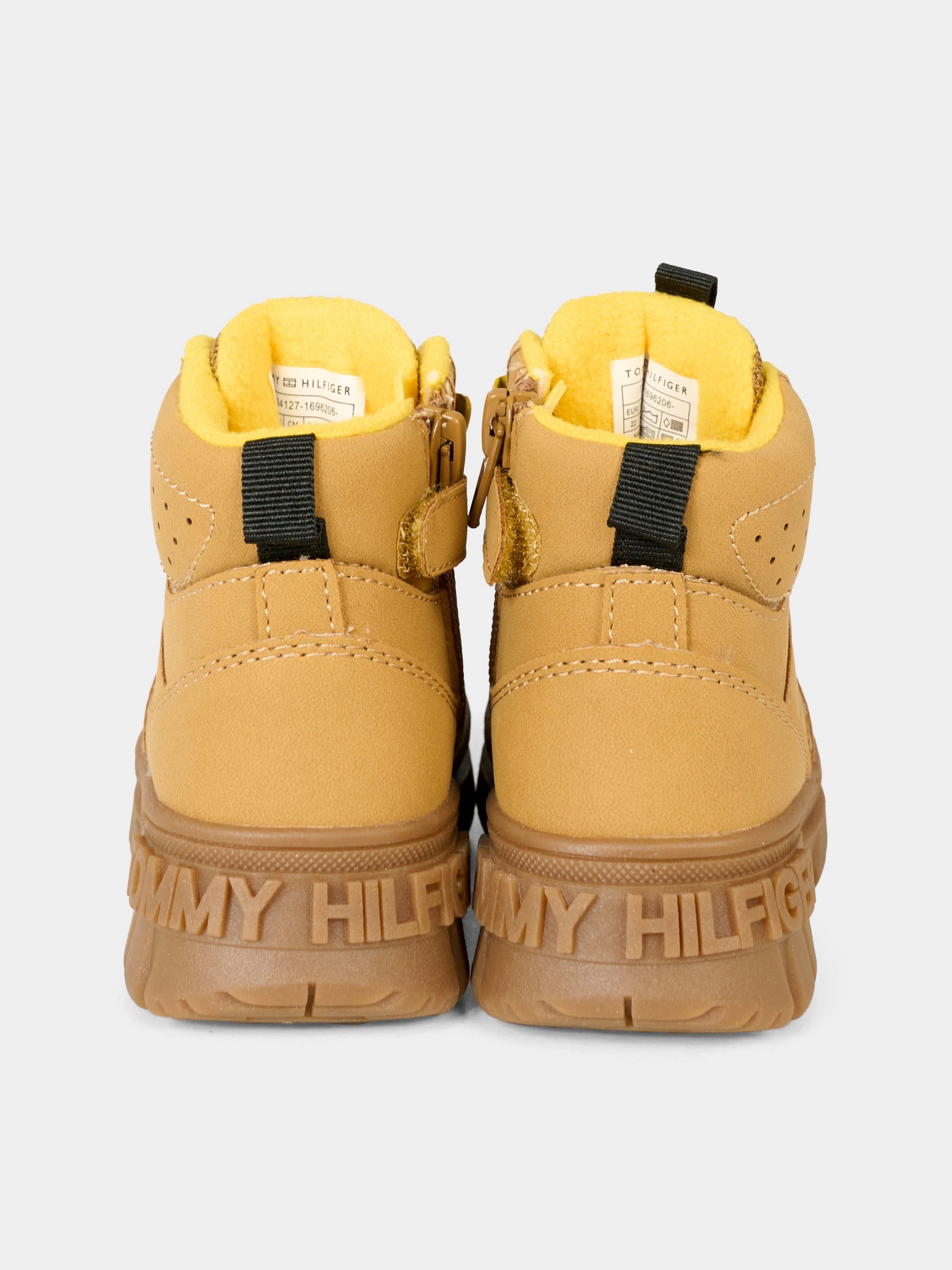Stivali giallo ocra per neonato con logo,Tommy Hilfiger Junior,T1X5 34127 1696206