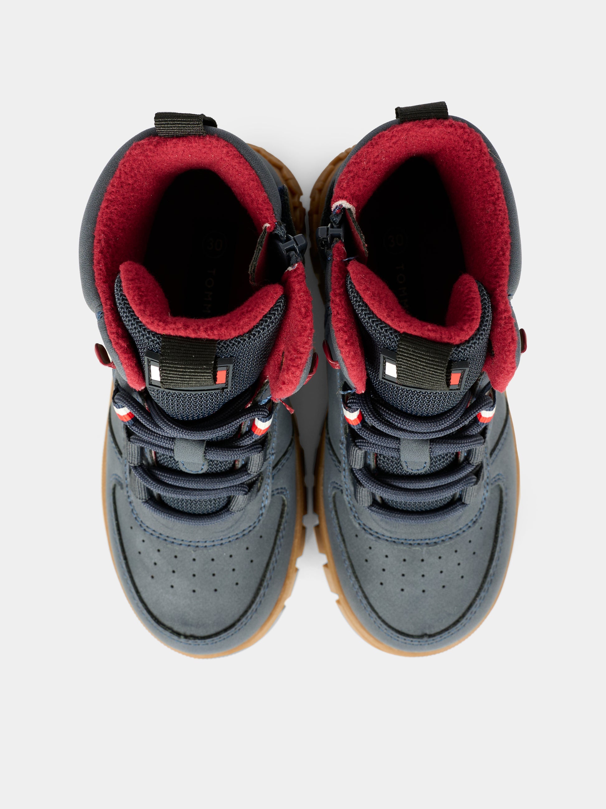 Stivaletti blu per neonato e bambino con logo,Tommy Hilfiger Junior,T1X5 34127 1696800