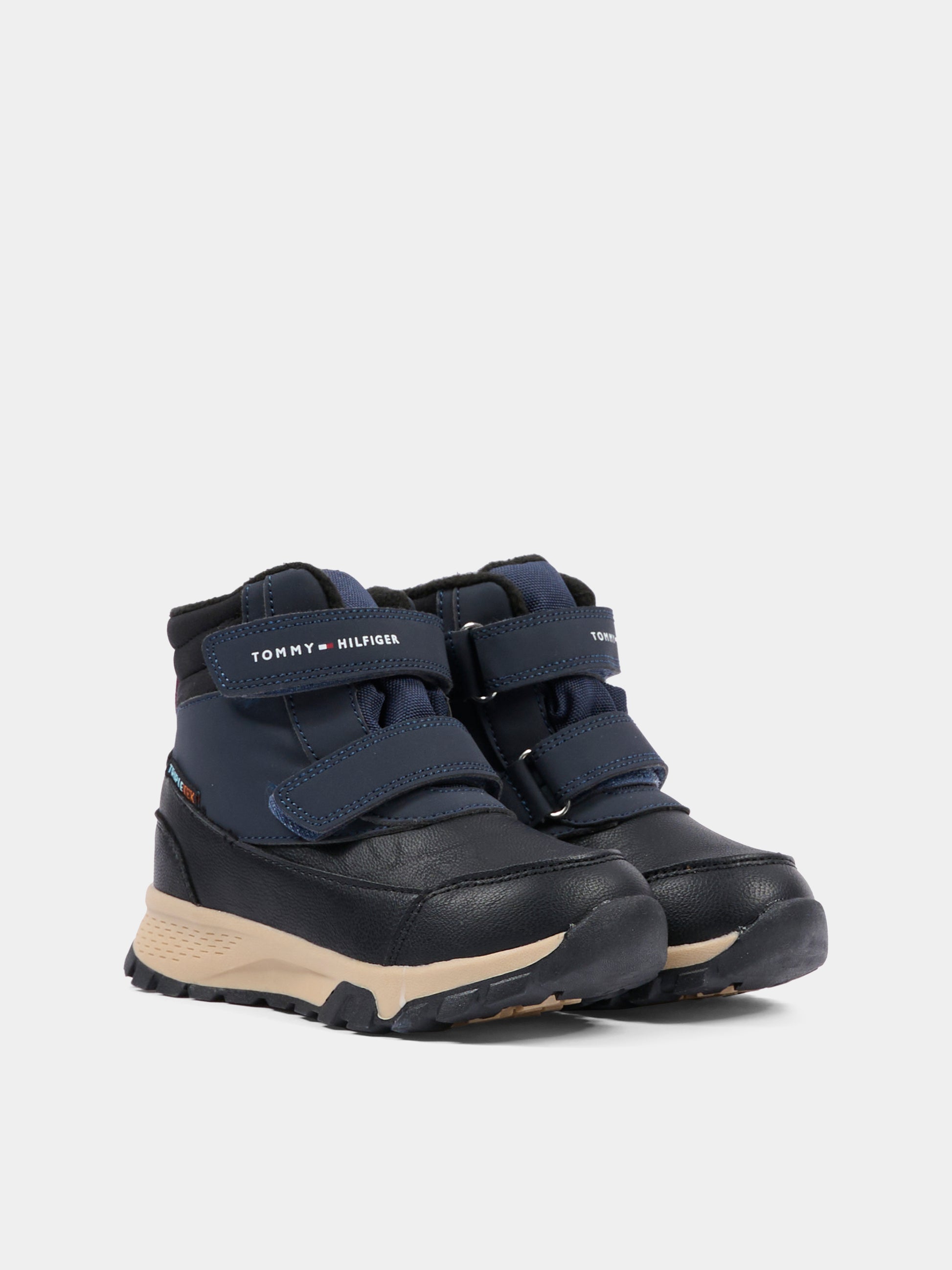 Stivaletti neri per bambino con logo,Tommy Hilfiger Junior,T1X5 34134 1592X656