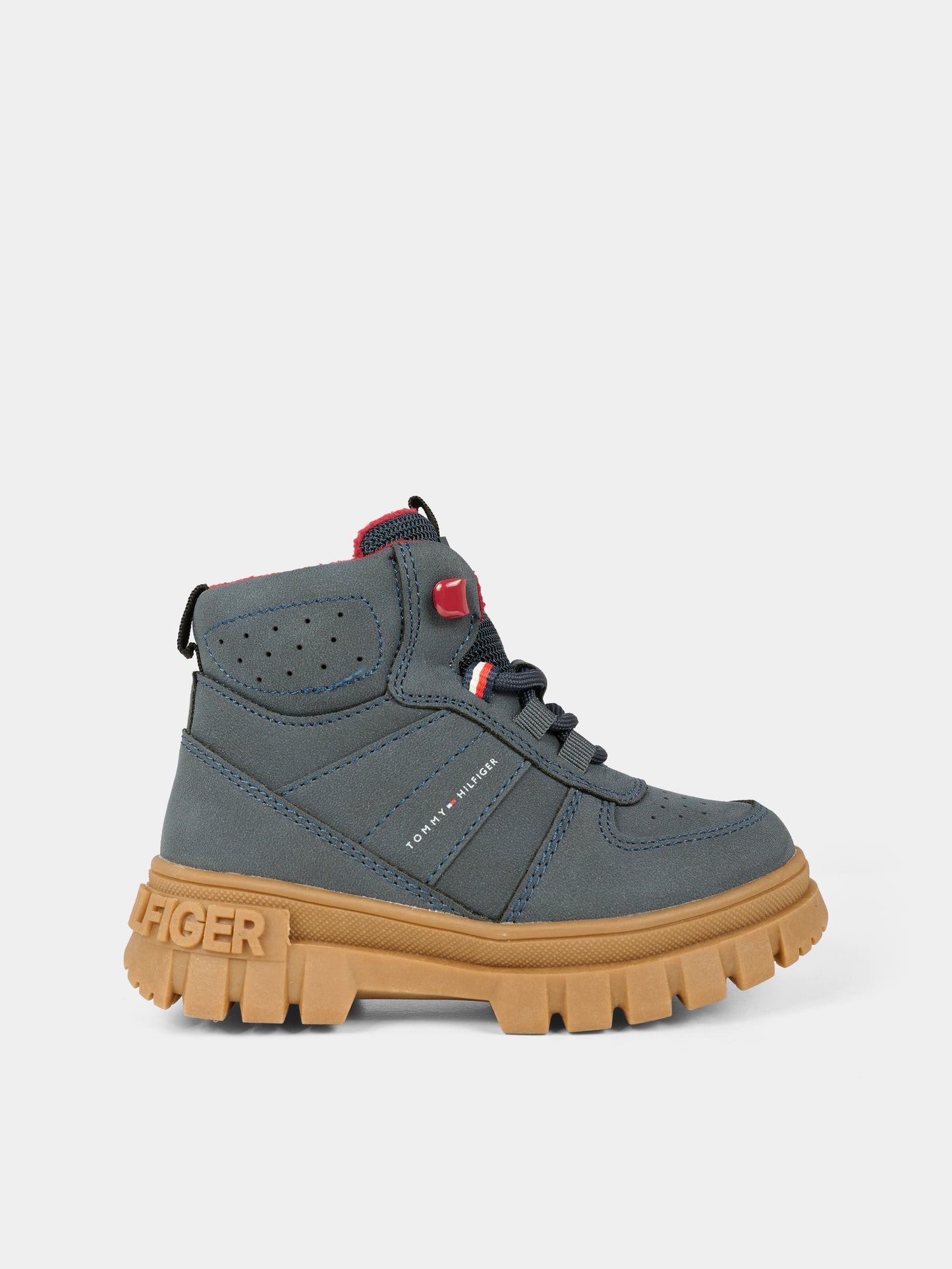 Stivaletti blu per bambino con logo,Tommy Hilfiger Junior,T3X5 34129 1696800