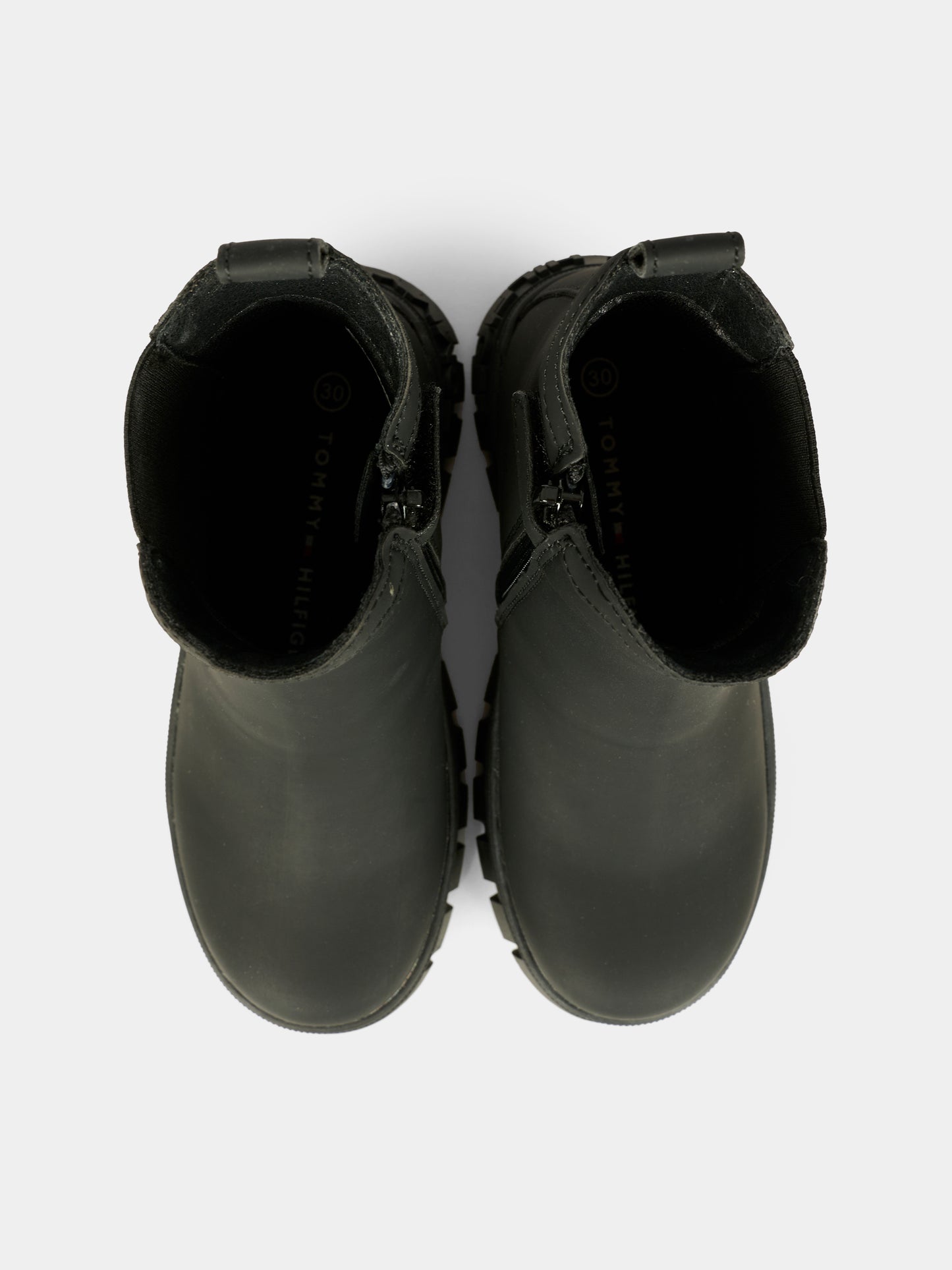 Stivaletti neri per bambino con bandierina,Tommy Hilfiger Junior,T3X5 34130 1355999