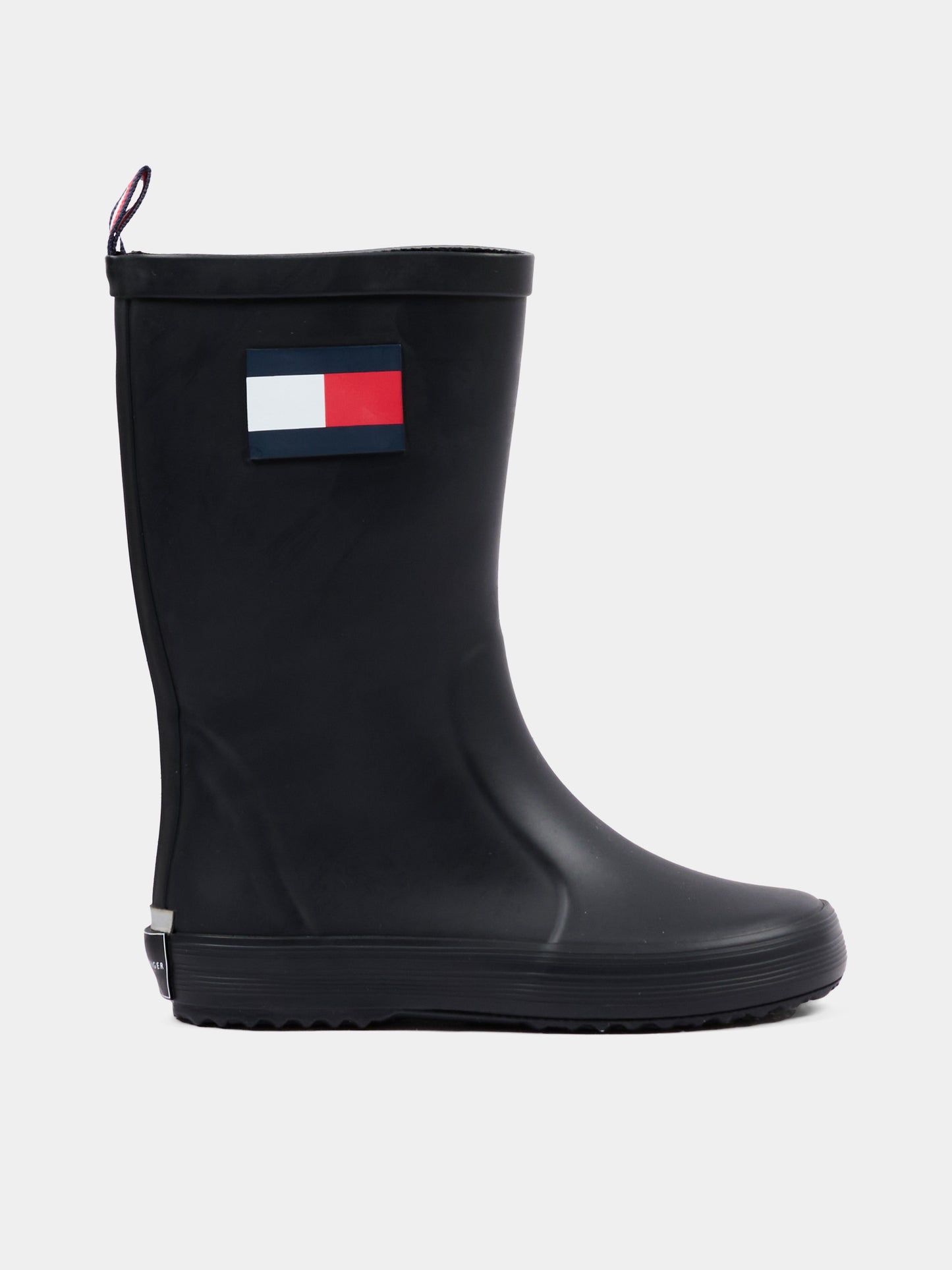 Black rain boots for Kids with logo