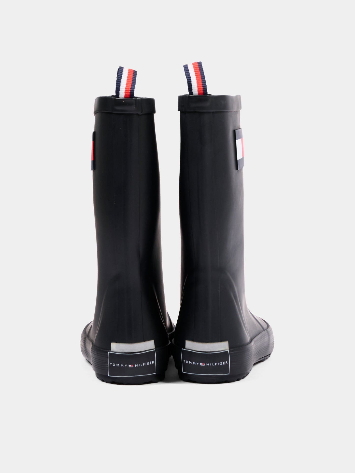 Black rain boots for Kids with logo