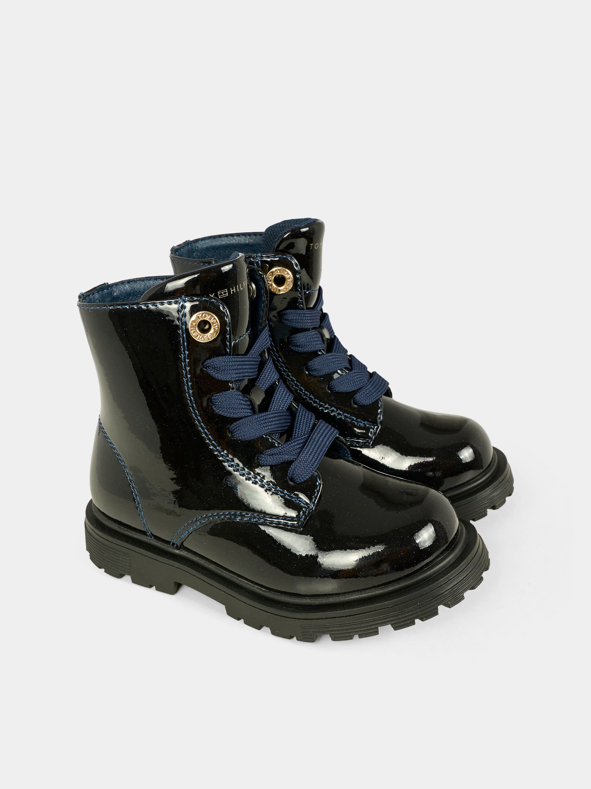 Anfibi blu per bambina con bandierina,Tommy Hilfiger Junior,T1A5 34005 1237800