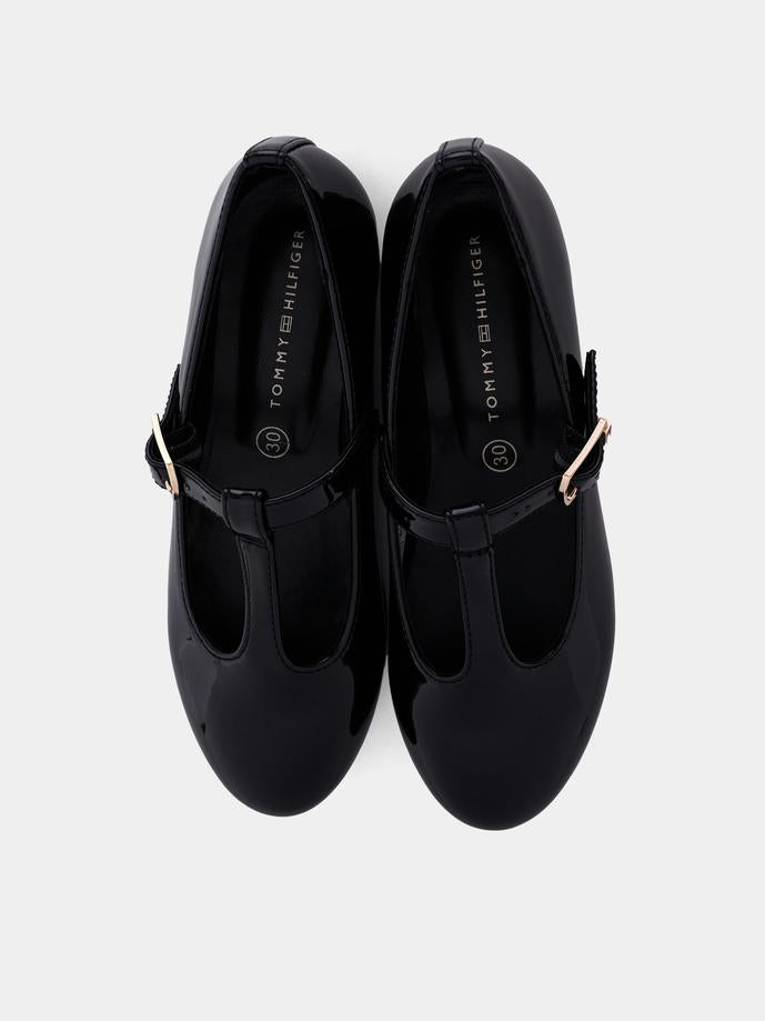 Ballerine nere per bambina con bandierina,Tommy Hilfiger Junior,T3A3 34000 0774999