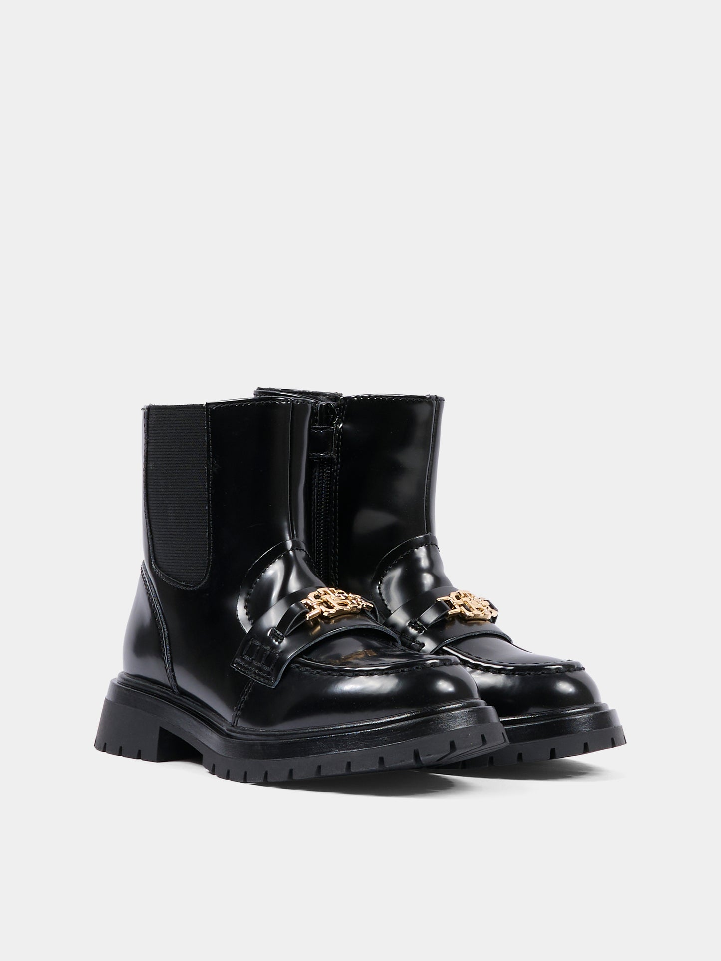 Stivaletti neri per bambina con logo,Tommy Hilfiger Junior,T3A5 34017 1453999