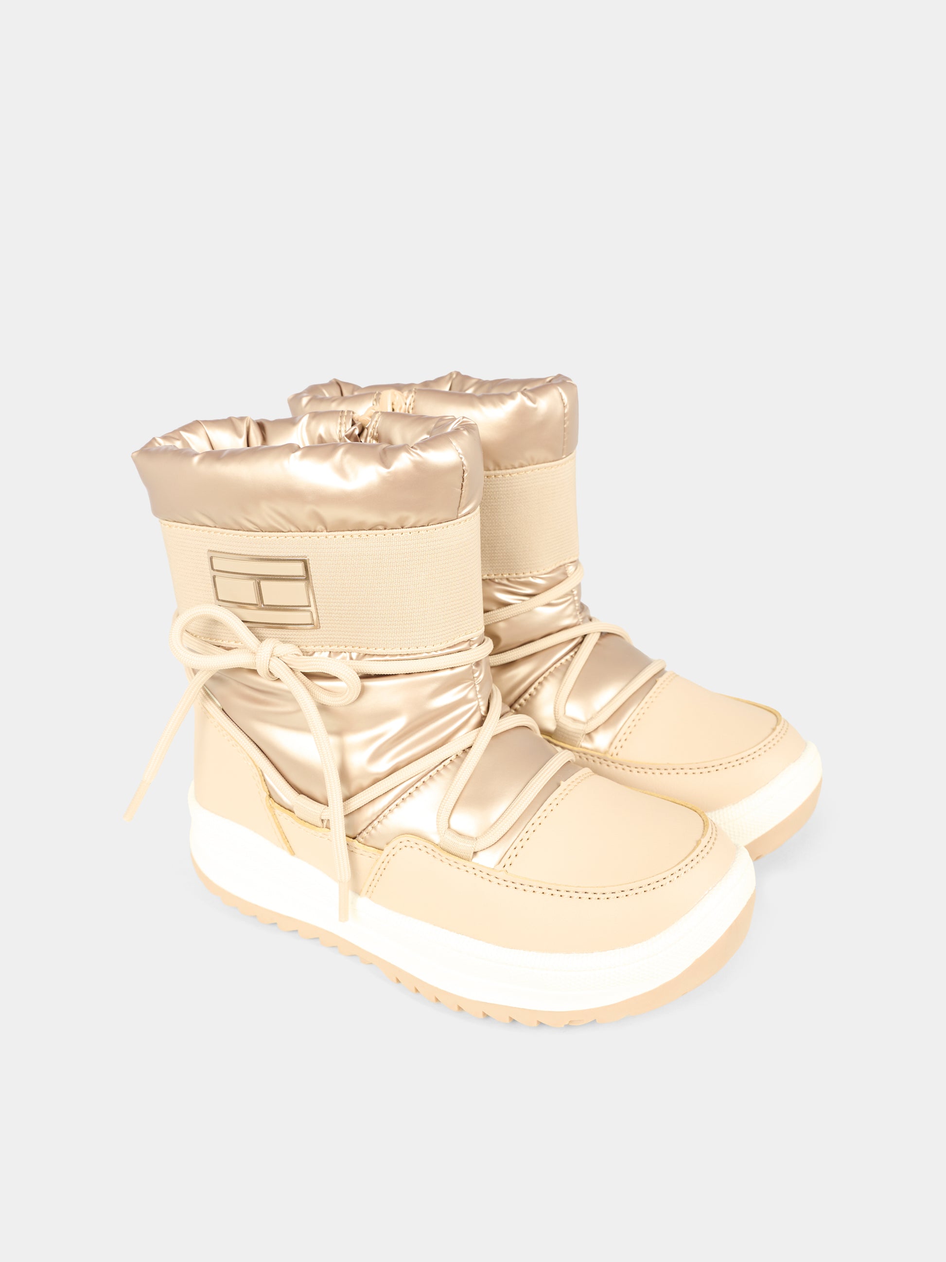 Stivali da neve rosa per bambina con bandierina,Tommy Hilfiger Junior,T3A5 34052 1474591