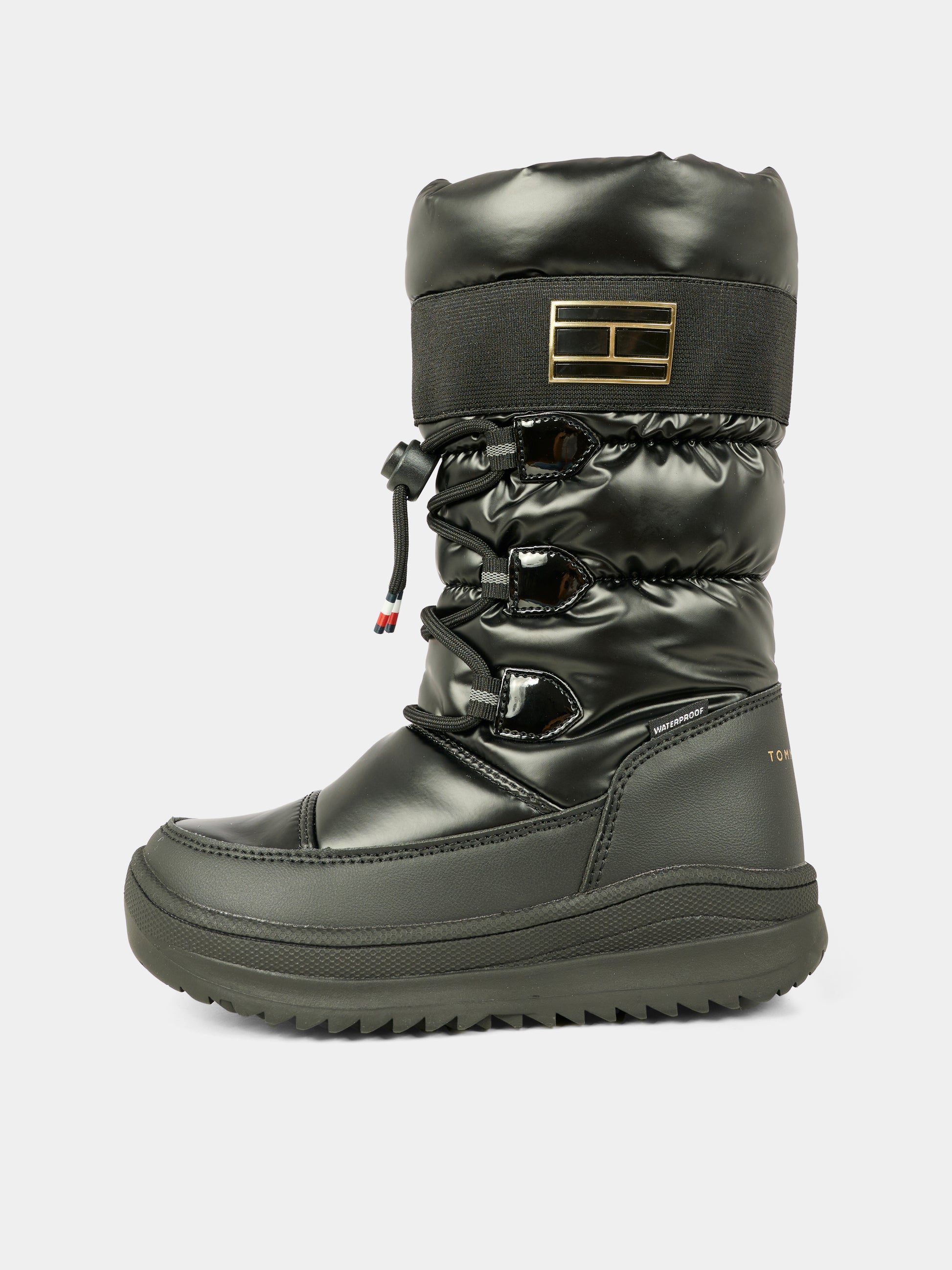 Stivali da neve neri per bambina con bandierina,Tommy Hilfiger Junior,T3A6 34053 1474999