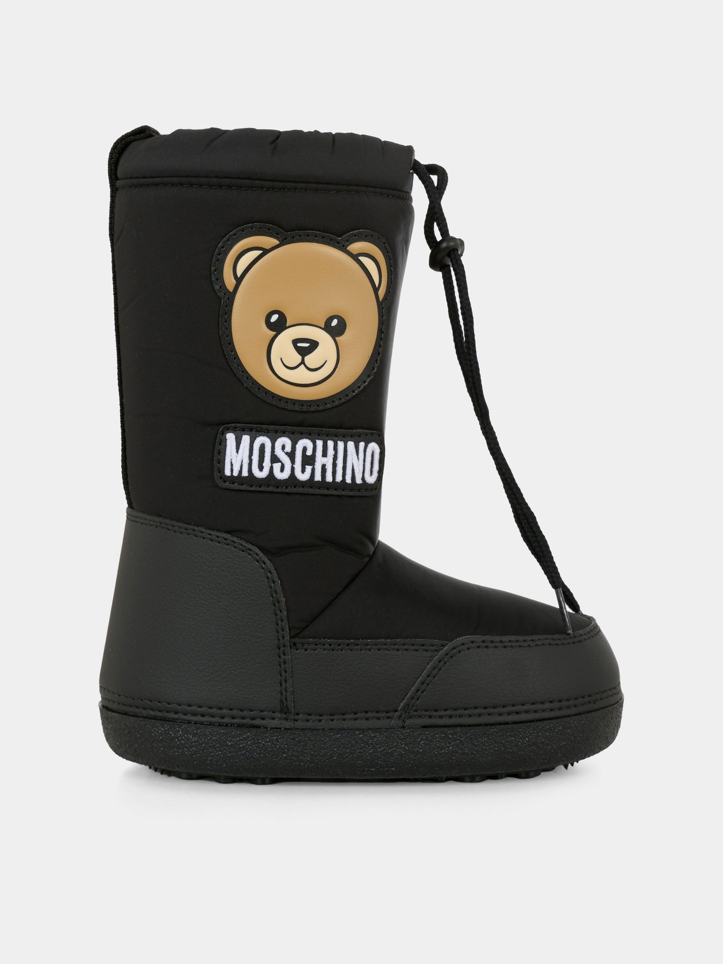 Stivali da neve neri per bambini con Teddy Bear,Moschino Kids,81991 - VAR1