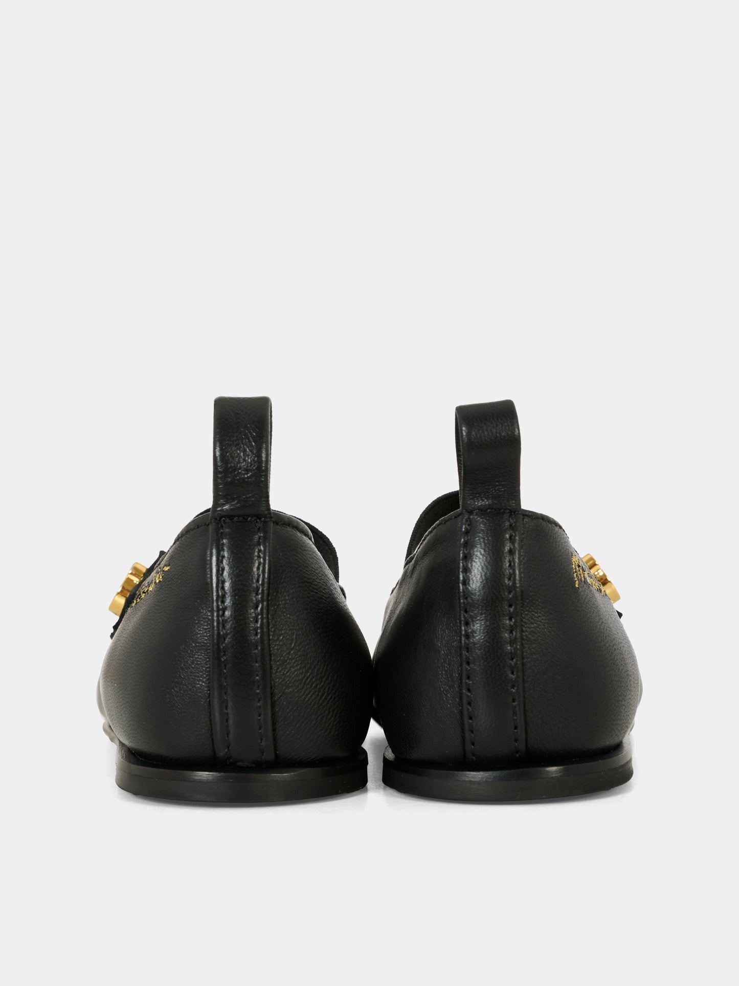 Ballerine nere per bambina con logo,Moschino Kids,81822 - VAR1