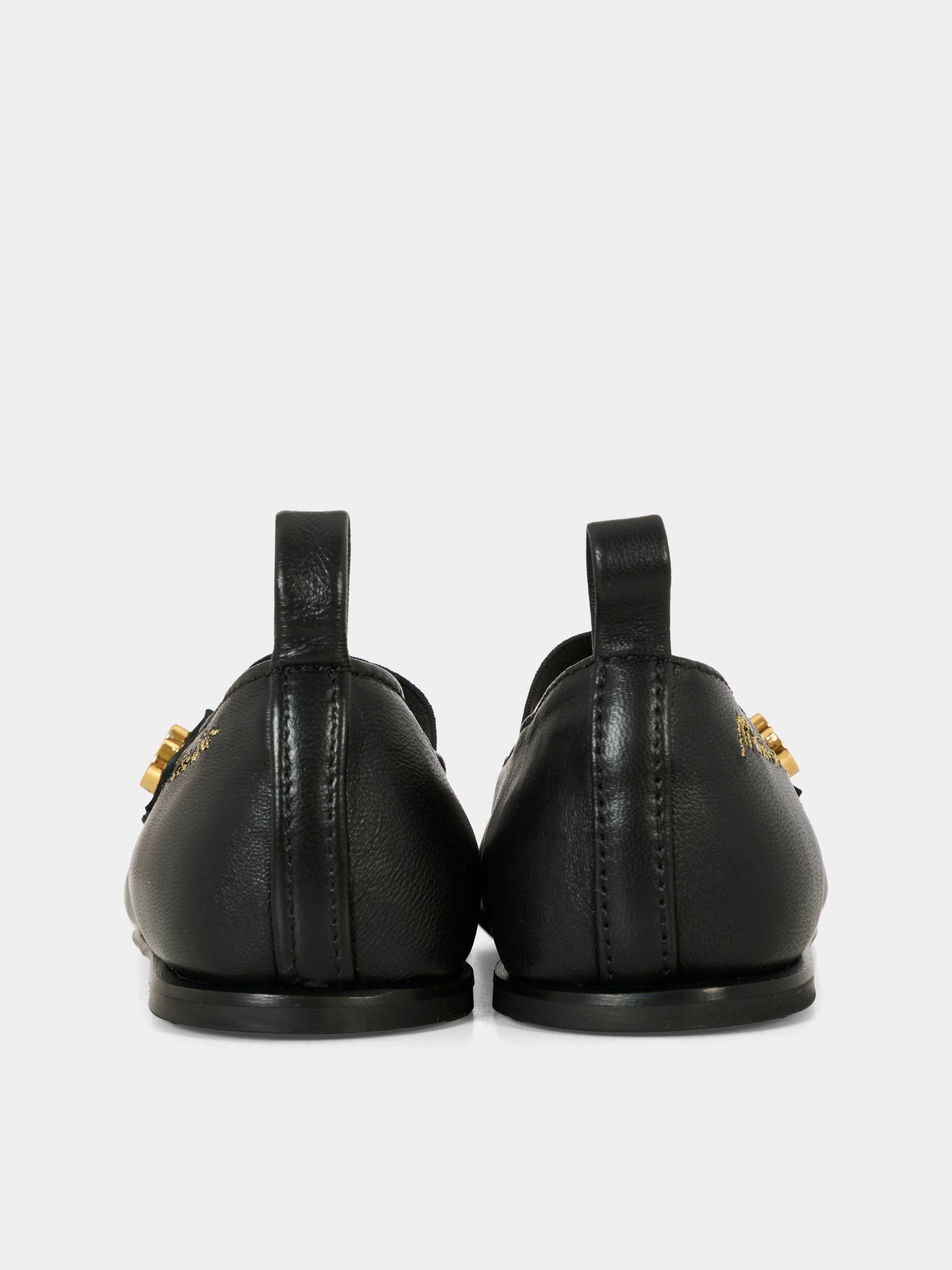 Ballerine nere per bambina con logo,Moschino Kids,81822 - VAR1