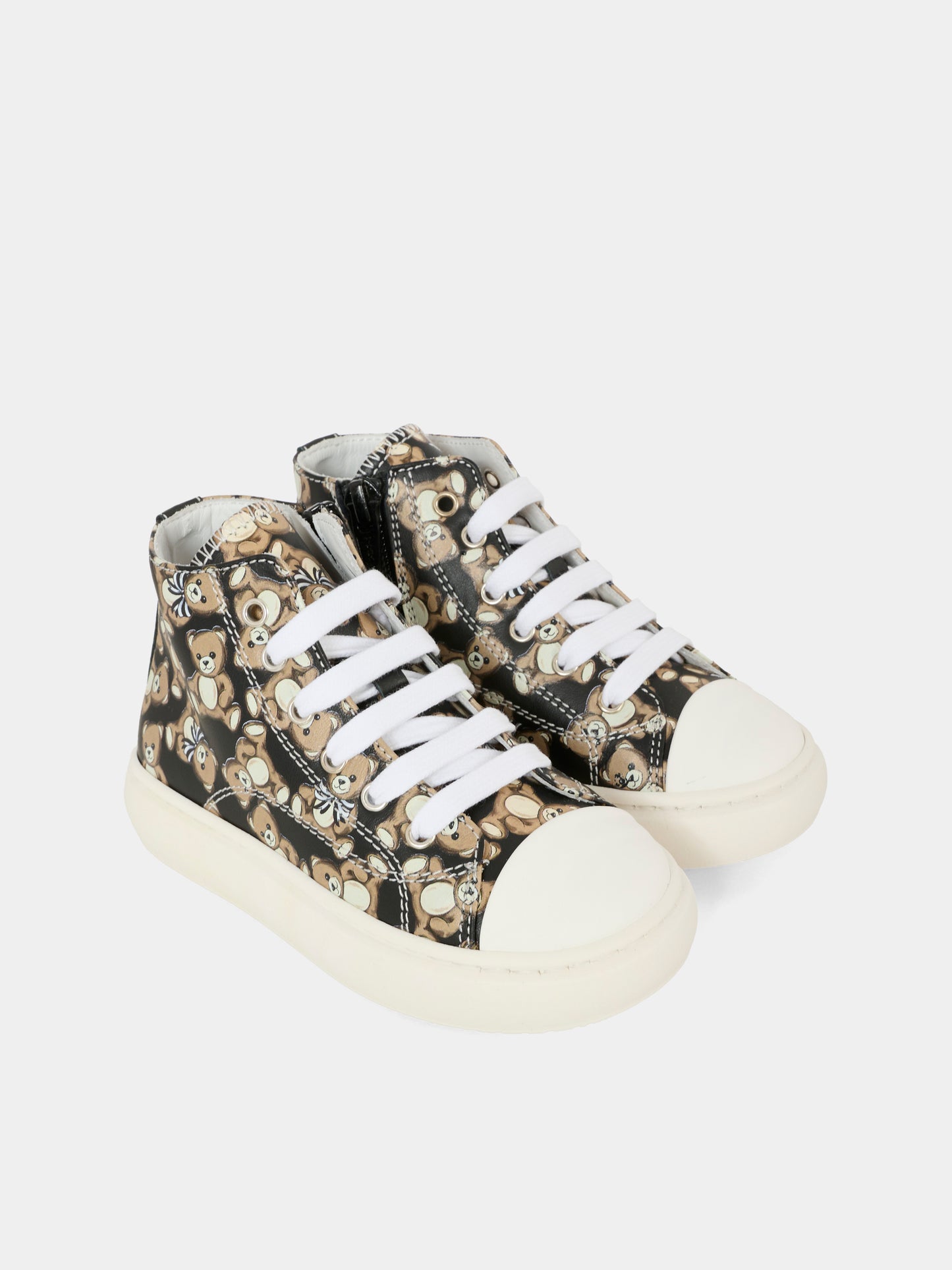 Sneakers nere per bambina con Teddy Bear all over,Moschino Kids,81849 - VAR1