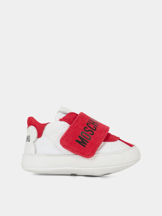 Sneakers rosse per neonati con logo,Moschino Kids,81807 - VAR1