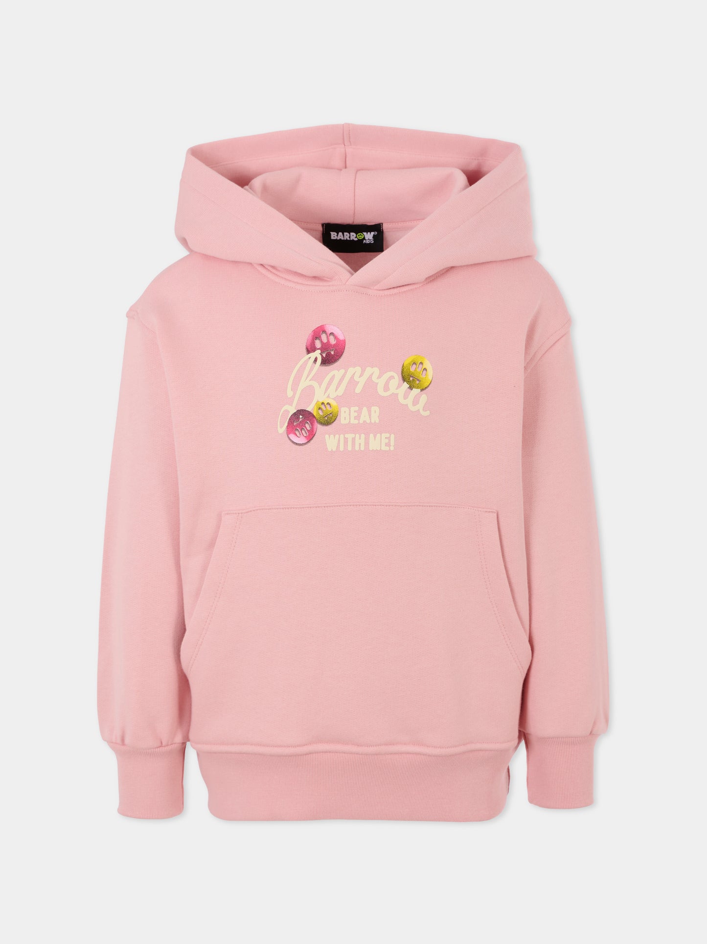 Felpa rosa per bambino con stampa Bear,Barrow,F5BKJGHS131 406