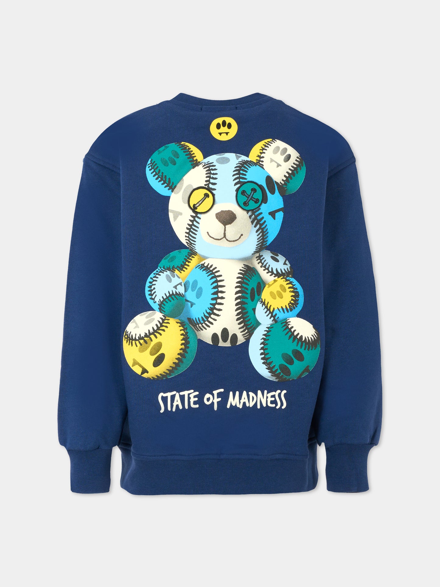 Felpa blu per bambino con stampa Bear,Barrow,F5BKJUSW076 060