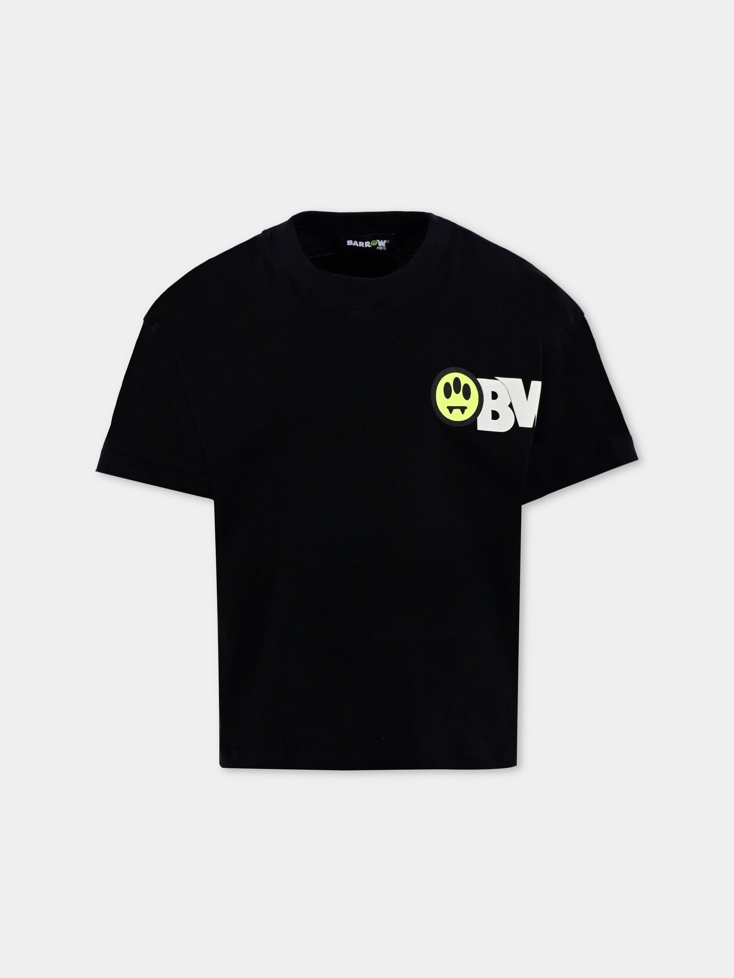 T-shirt nera per bambini con stampa Bear,Barrow,F5BKJUTH046 110