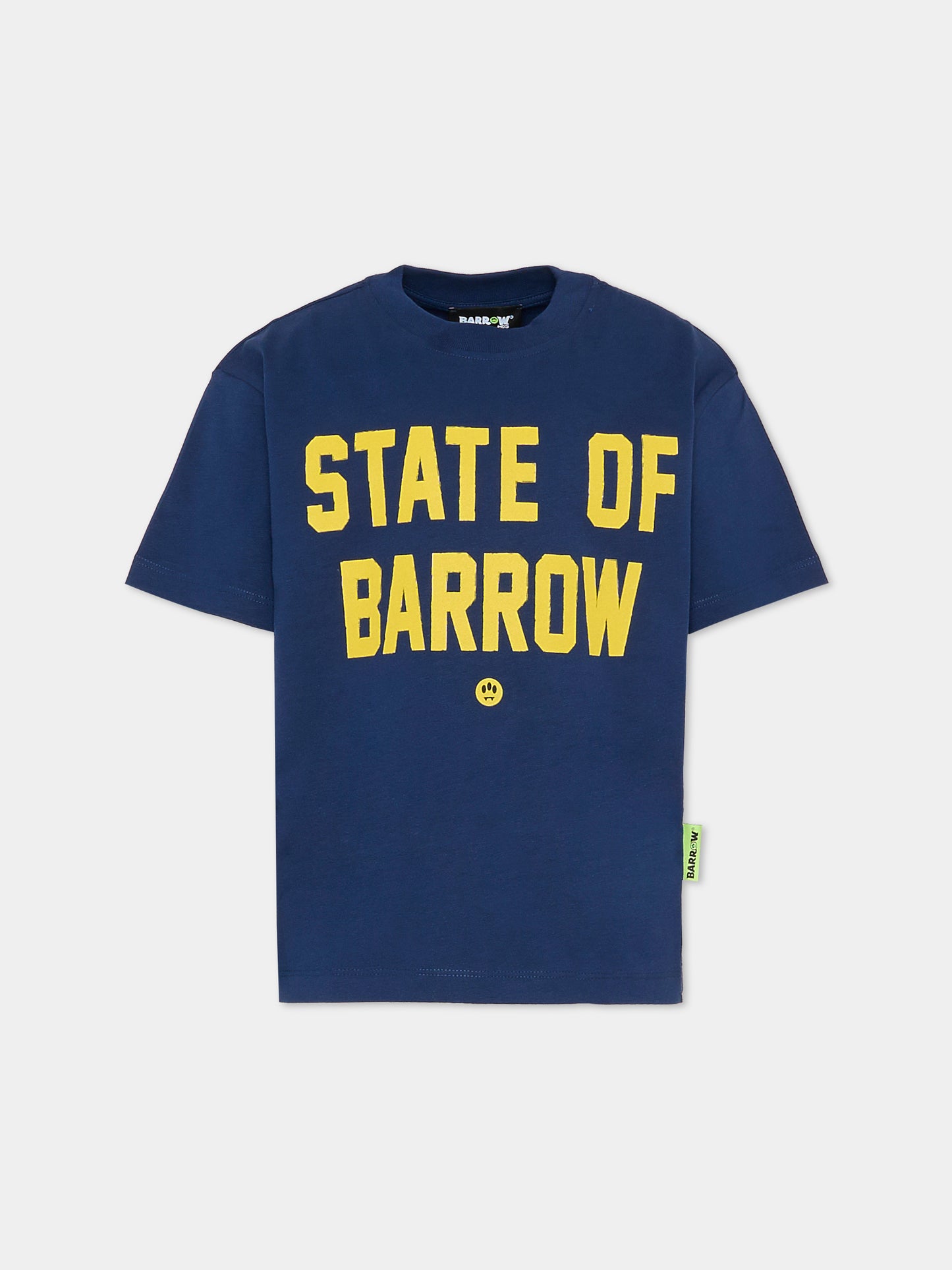 T-shirt blu per bambino con stampa Bear,Barrow,F5BKJUTH077 060