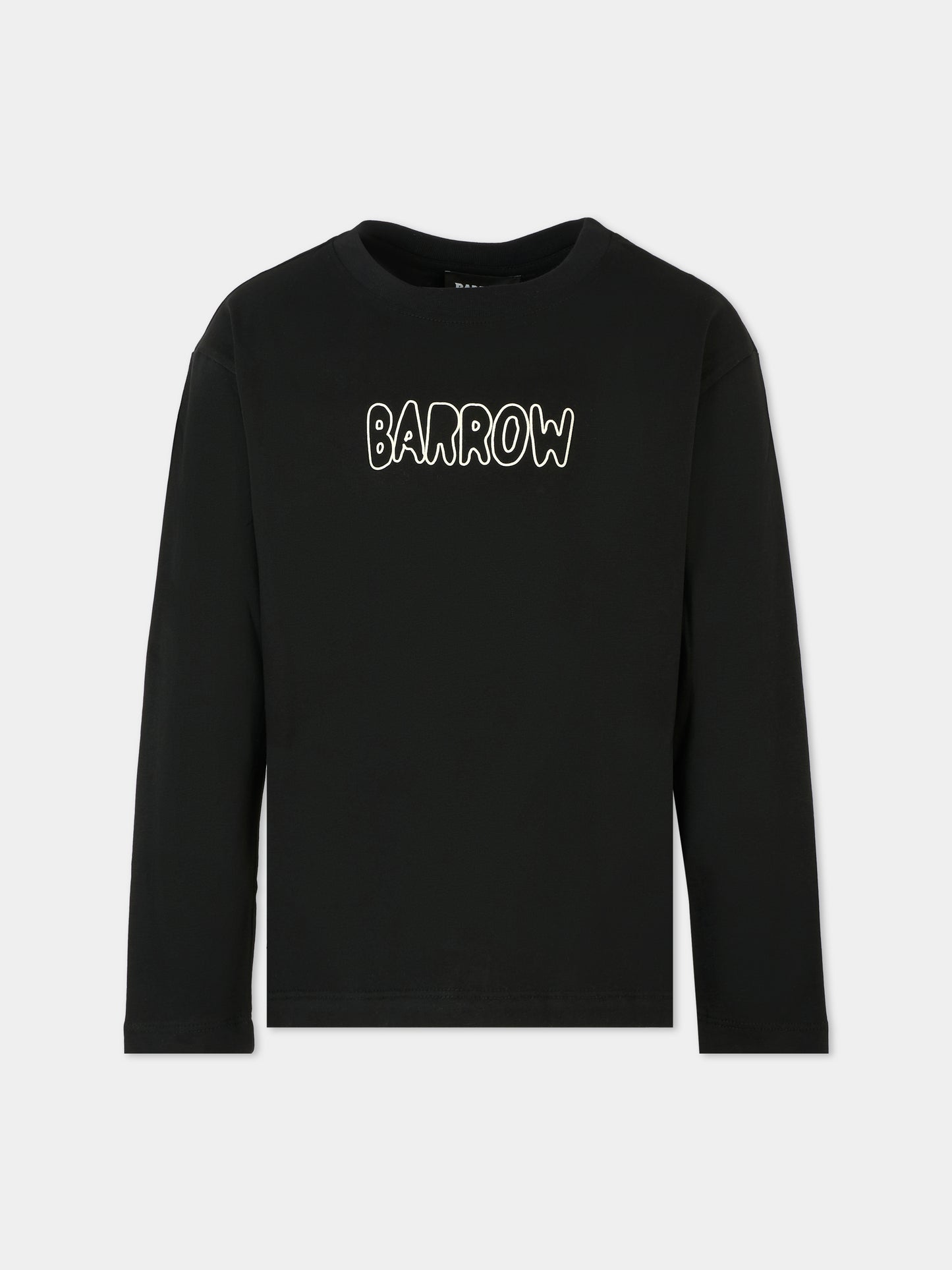 T-shirt nera per bambini con logo e stampa Bear,Barrow,F5BKJUTH228 110