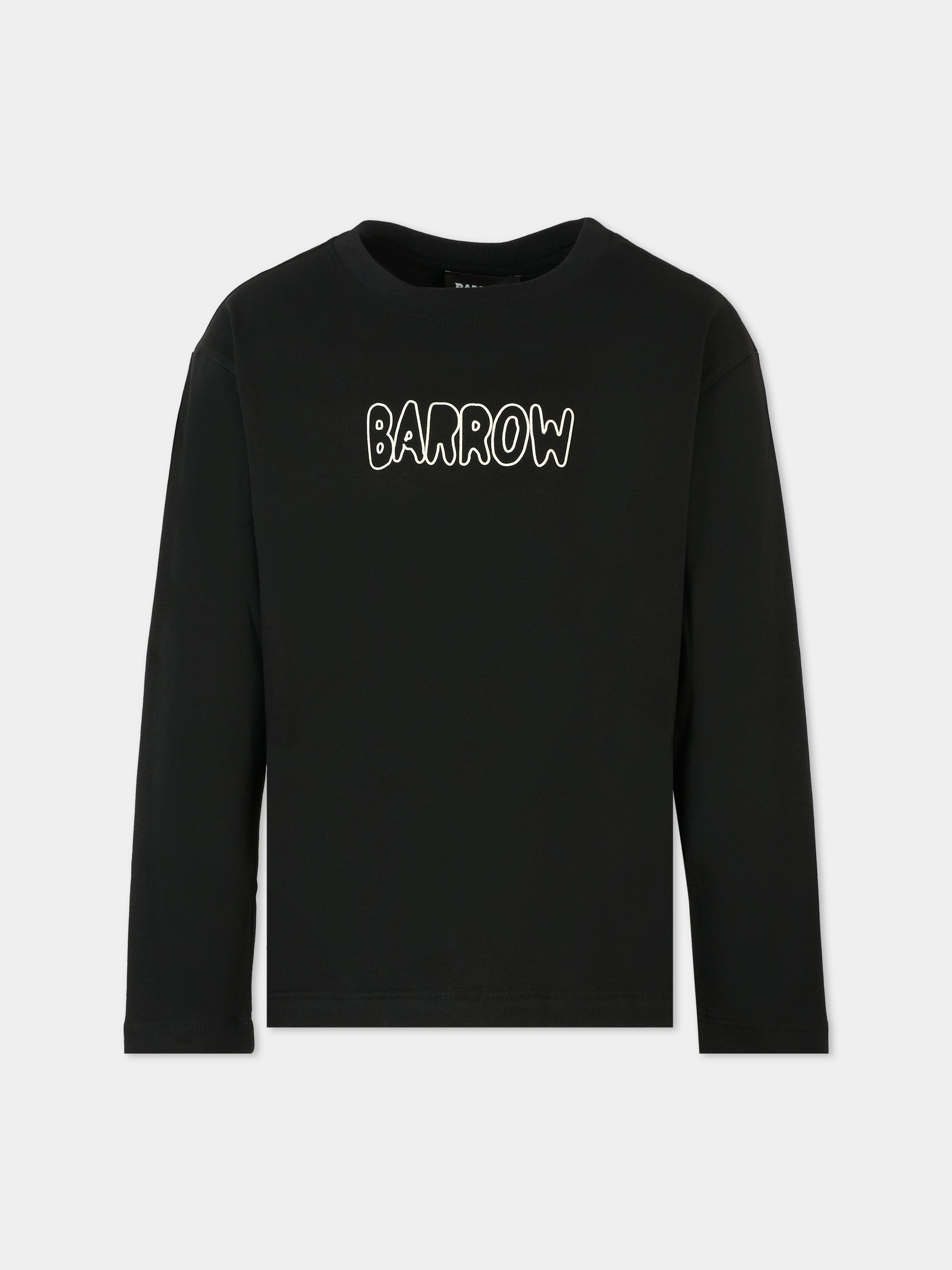 T-shirt nera per bambini con logo e stampa Bear,Barrow,F5BKJUTH228 110