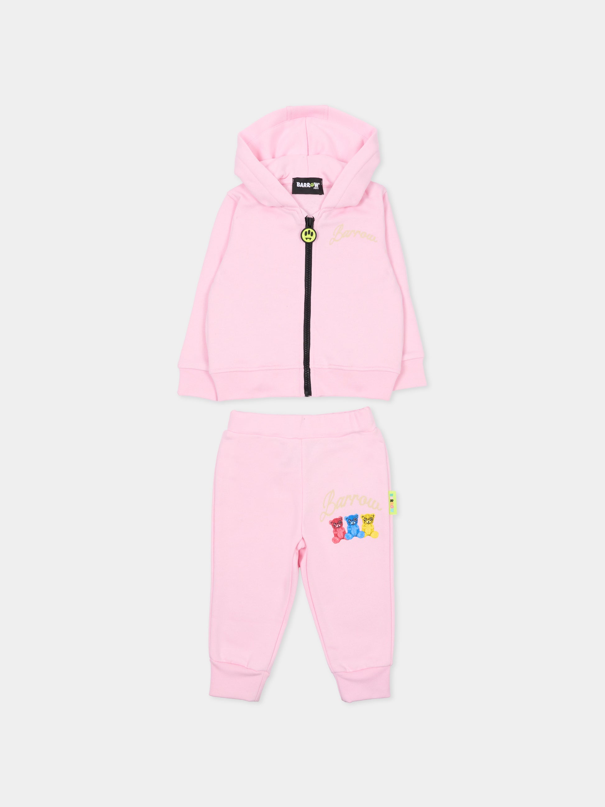 Completo rosa per neonata con stampa Bear,Barrow,F5BKUNSF218 042