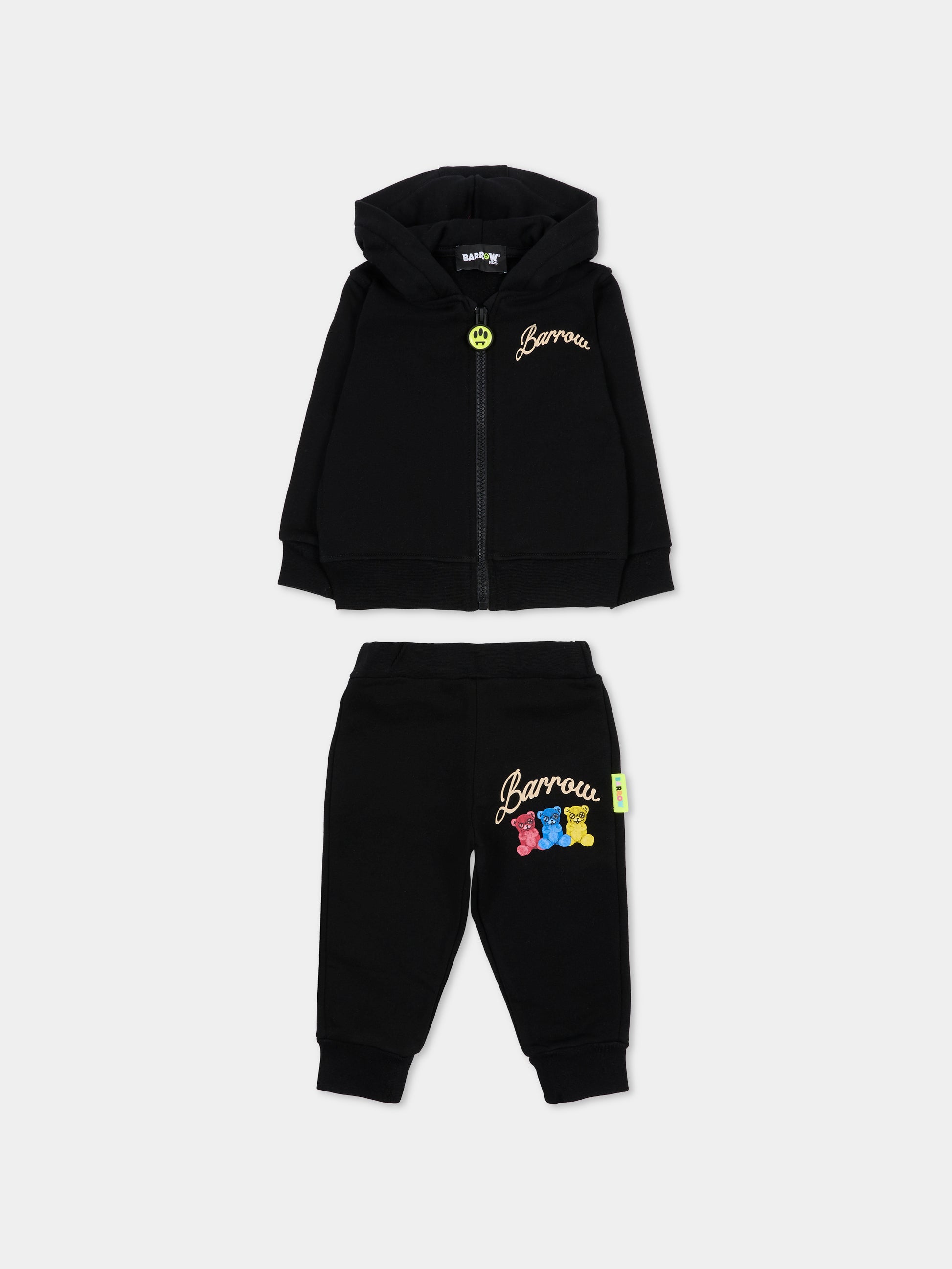 Completo nero per neonato con stampa Bear,Barrow,F5BKUNSF218 110