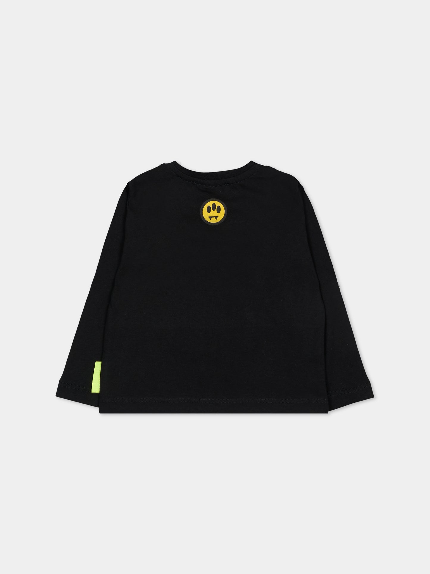 T-shirt nera per neonati con stampa Bear,Barrow,F5BKUNTH217 110