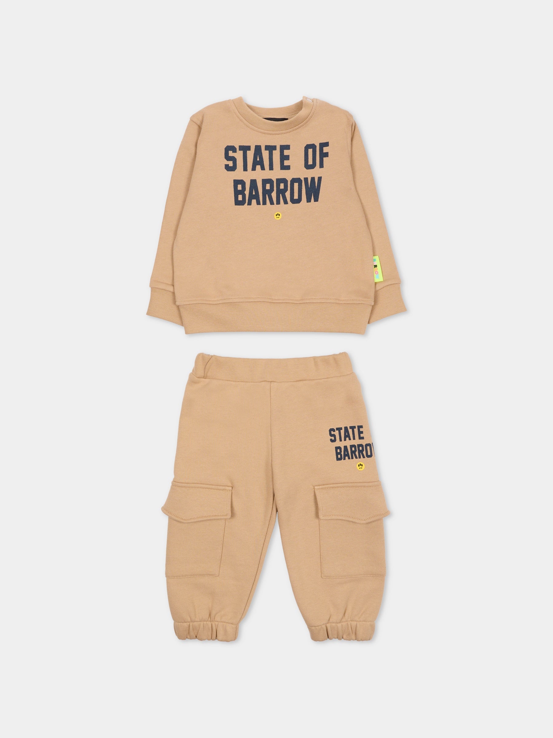 Completo beige per neonato con stampa Bear,Barrow,F5BKUNTP213 307