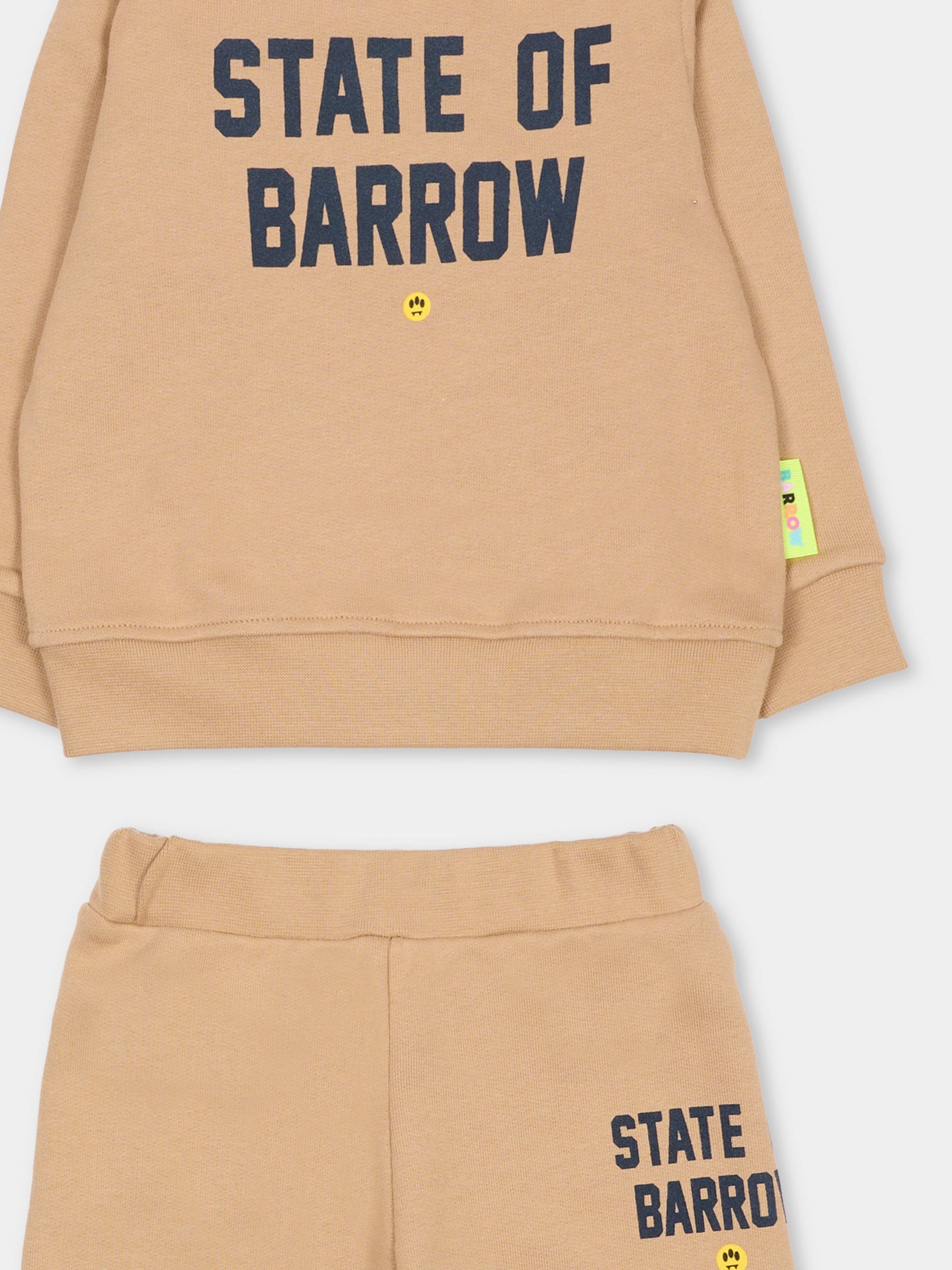 Completo beige per neonato con stampa Bear,Barrow,F5BKUNTP213 307