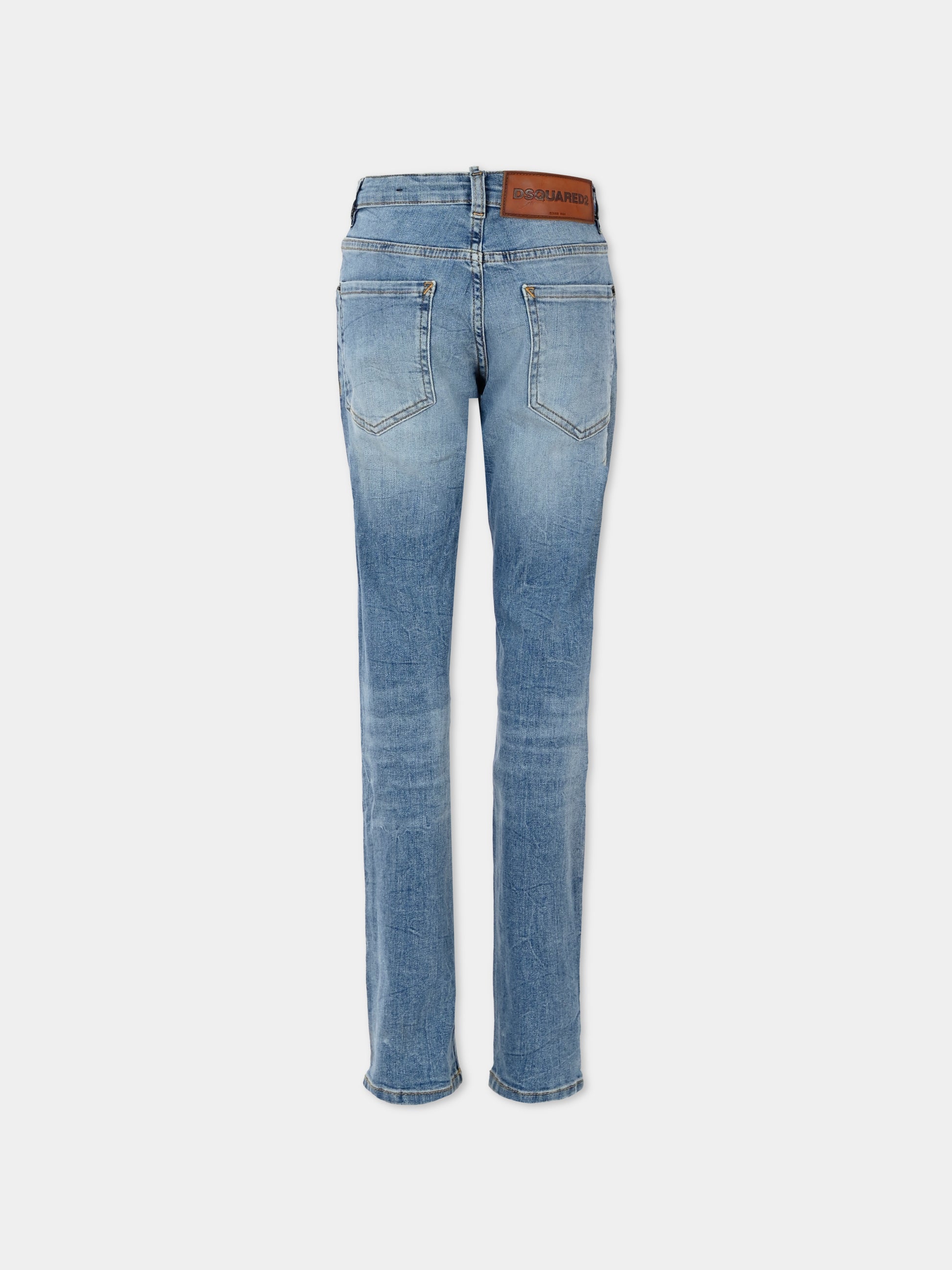 Jeans denim per bambino con logo,Dsquared2,DQ0236-D0AET-DQ01