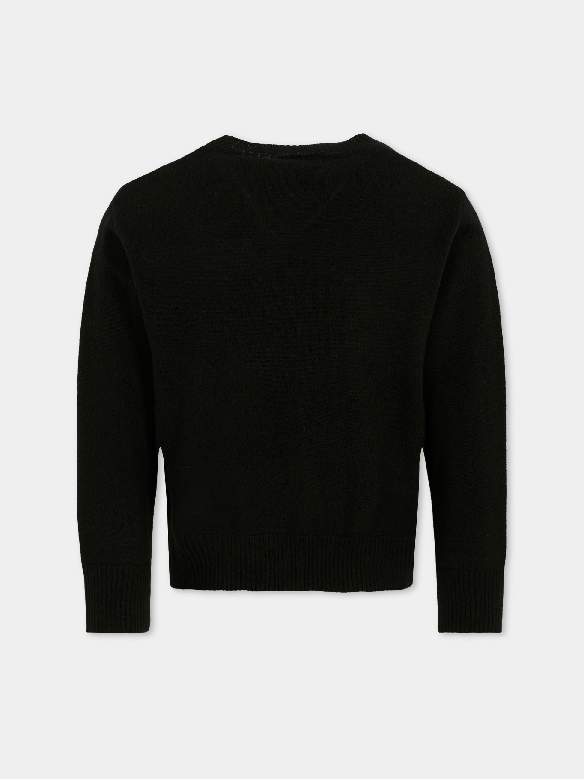 Maglione nero per bambino con logo,Dsquared2,DQ3071-D0AFF-DQ900