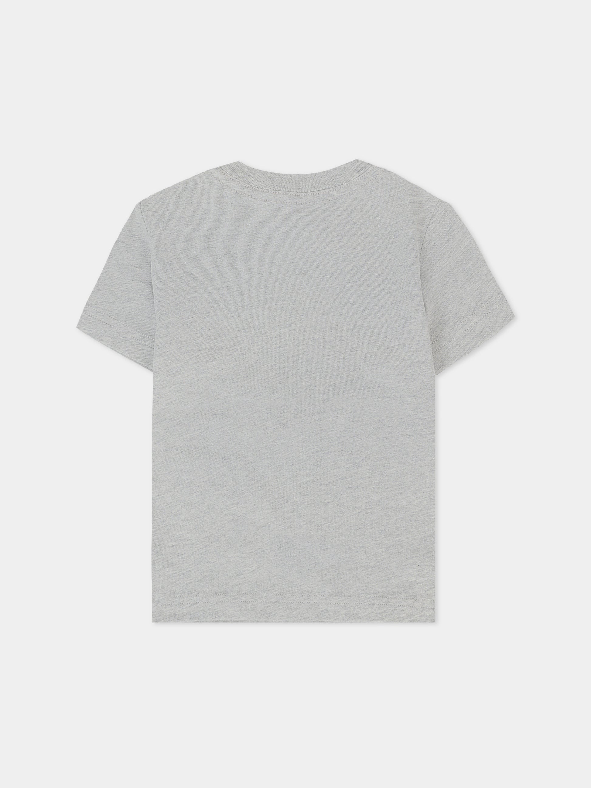 T-shirt grigia per neonato con renna e logo,Dsquared2,DQ3104-D00MP-DQ911