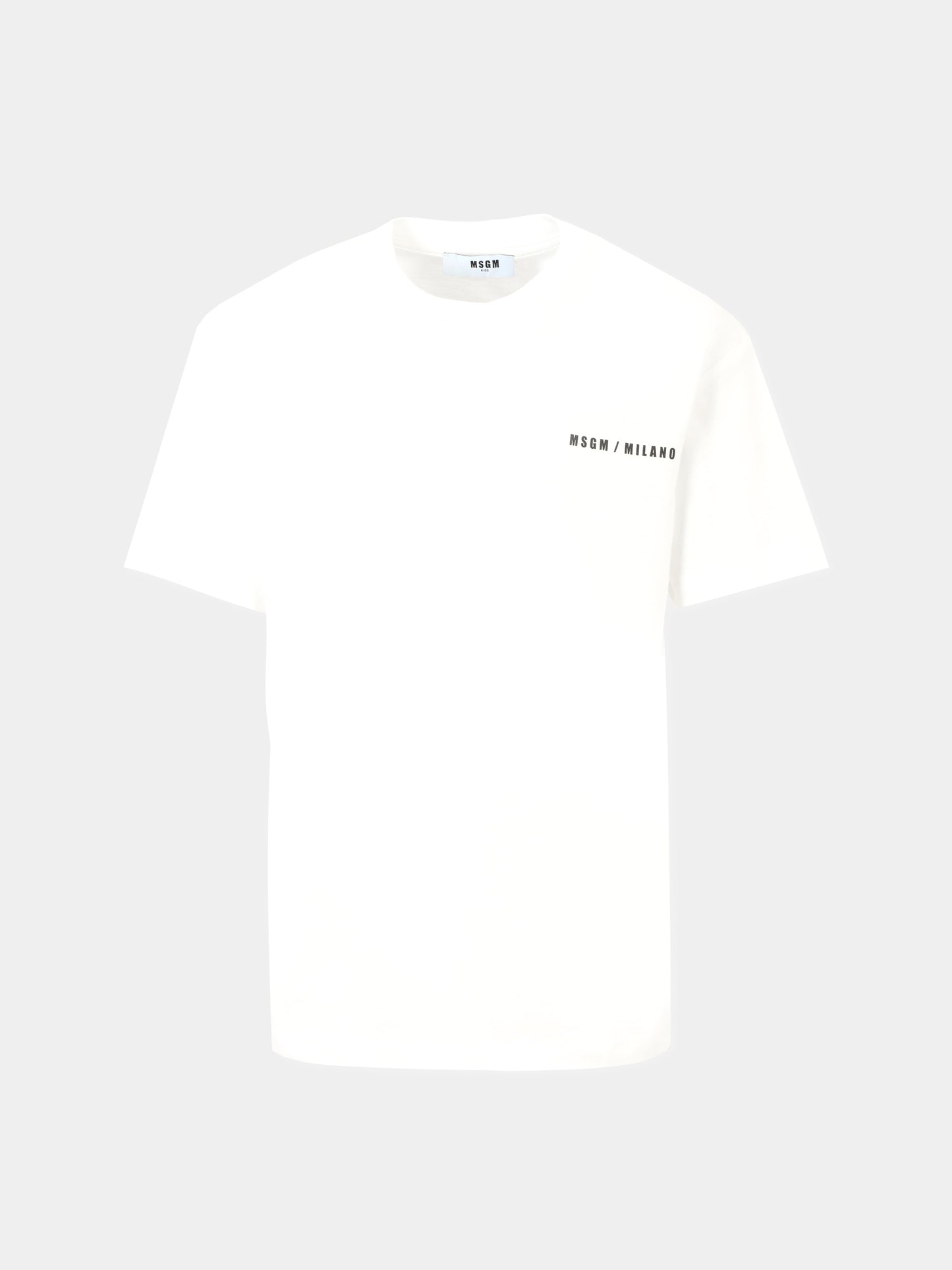 T-shirt bianca per bambini con logo,Msgm Kids,F5MSJBTH224 002