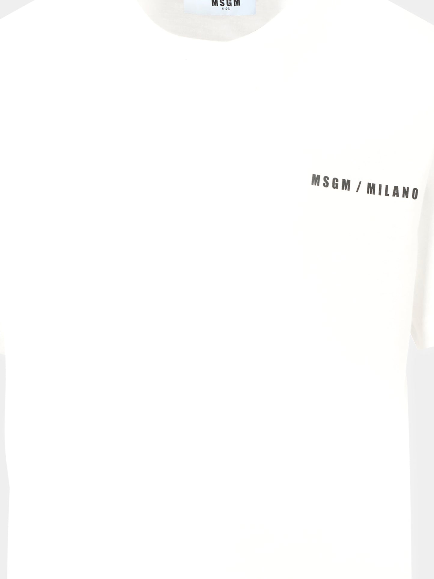 T-shirt bianca per bambini con logo,Msgm Kids,F5MSJBTH224 002