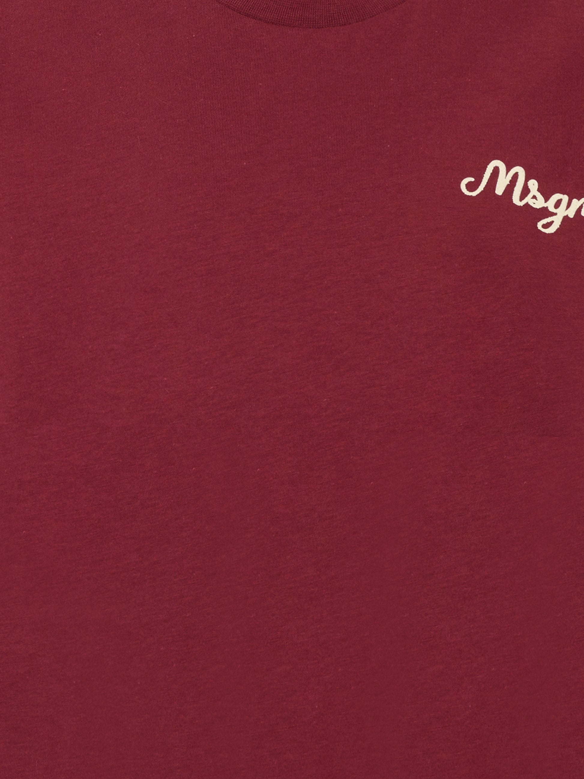 T-shirt bordeaux per bambino con logo,Msgm Kids,F5MSJBTH253 MS034