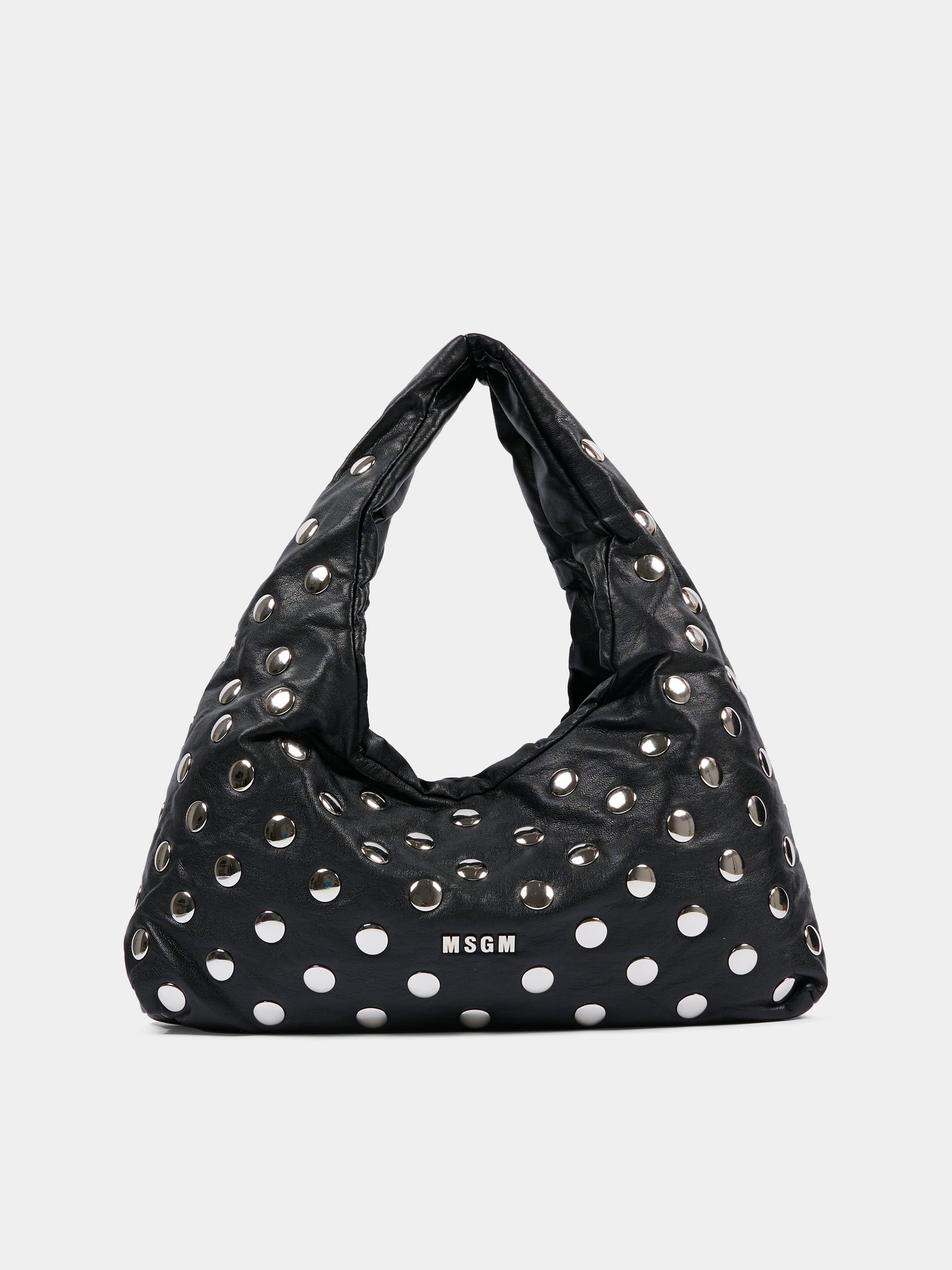 Borsa nera per bambina con borchie,Msgm Kids,F5MSJGBA094 110