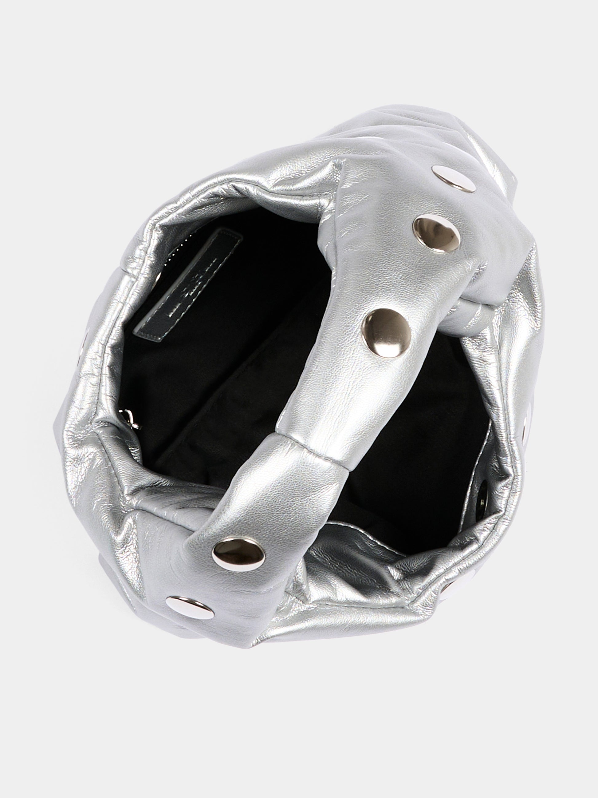 Borsa argento per bambina con borchie,Msgm Kids,F5MSJGBA095 122